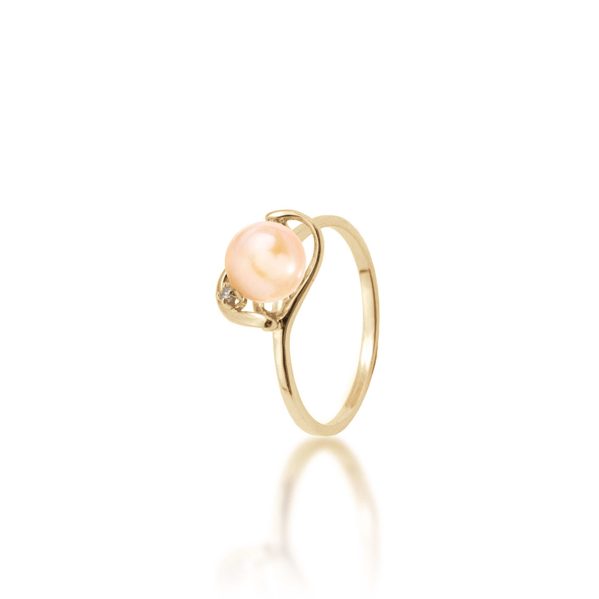 Pick A Pearl Ring in Gold with Diamond