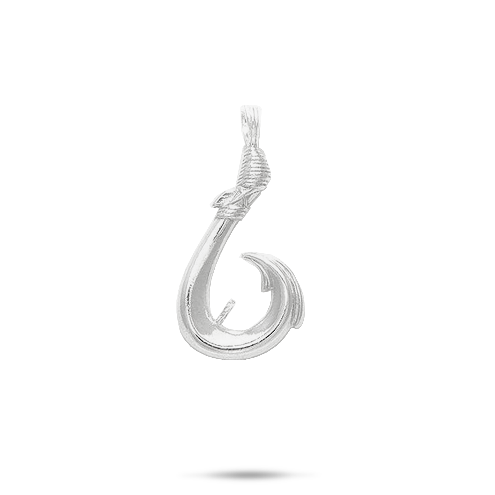 Pick A Pearl Fish Hook Pendant in Sterling Silver - 27mm