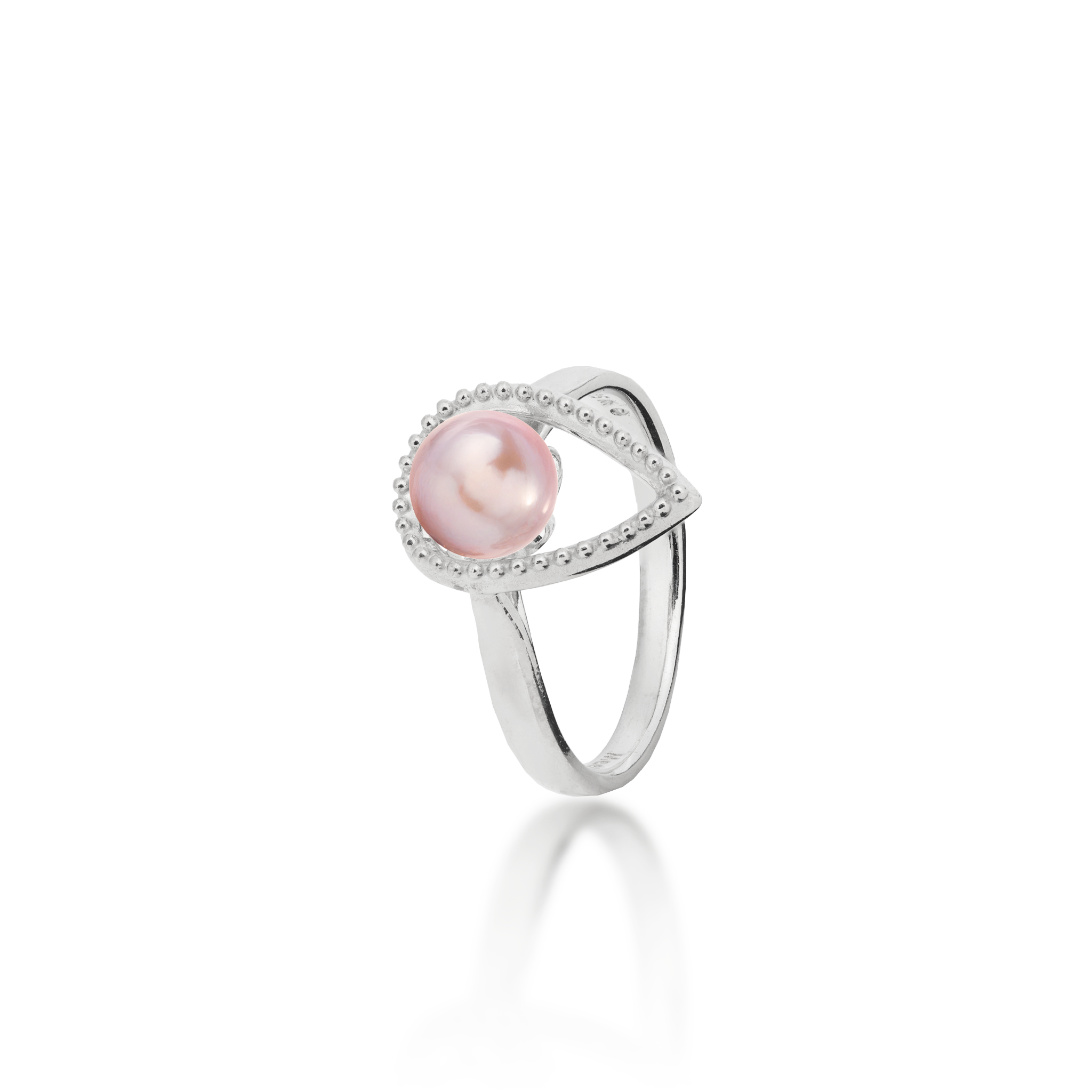 Wählen Sie einen Perlen-Teardrop-Ring aus Sterlingsilber mit Cubic Zirkonia