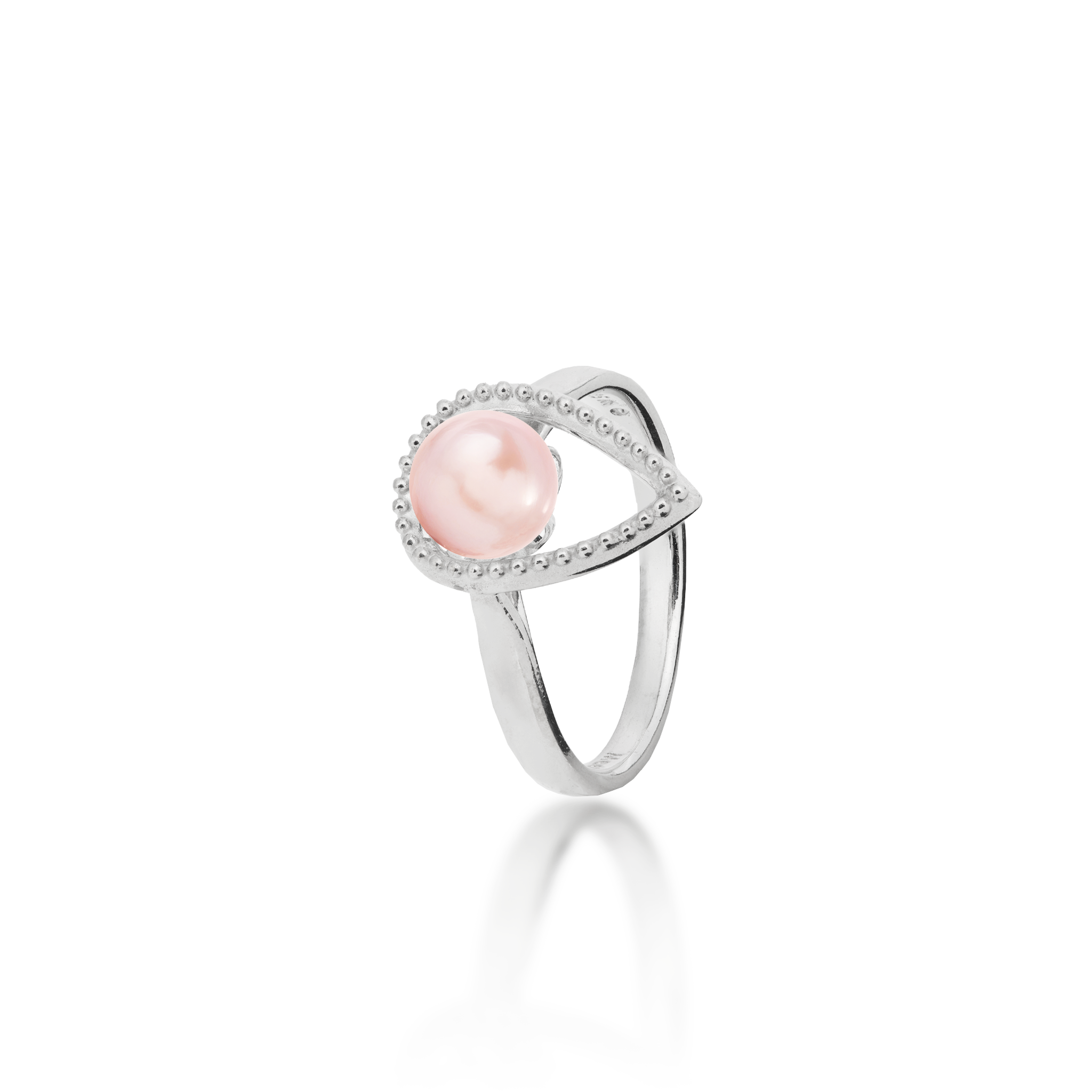 Wählen Sie einen Perlen-Teardrop-Ring aus Sterlingsilber mit Cubic Zirkonia
