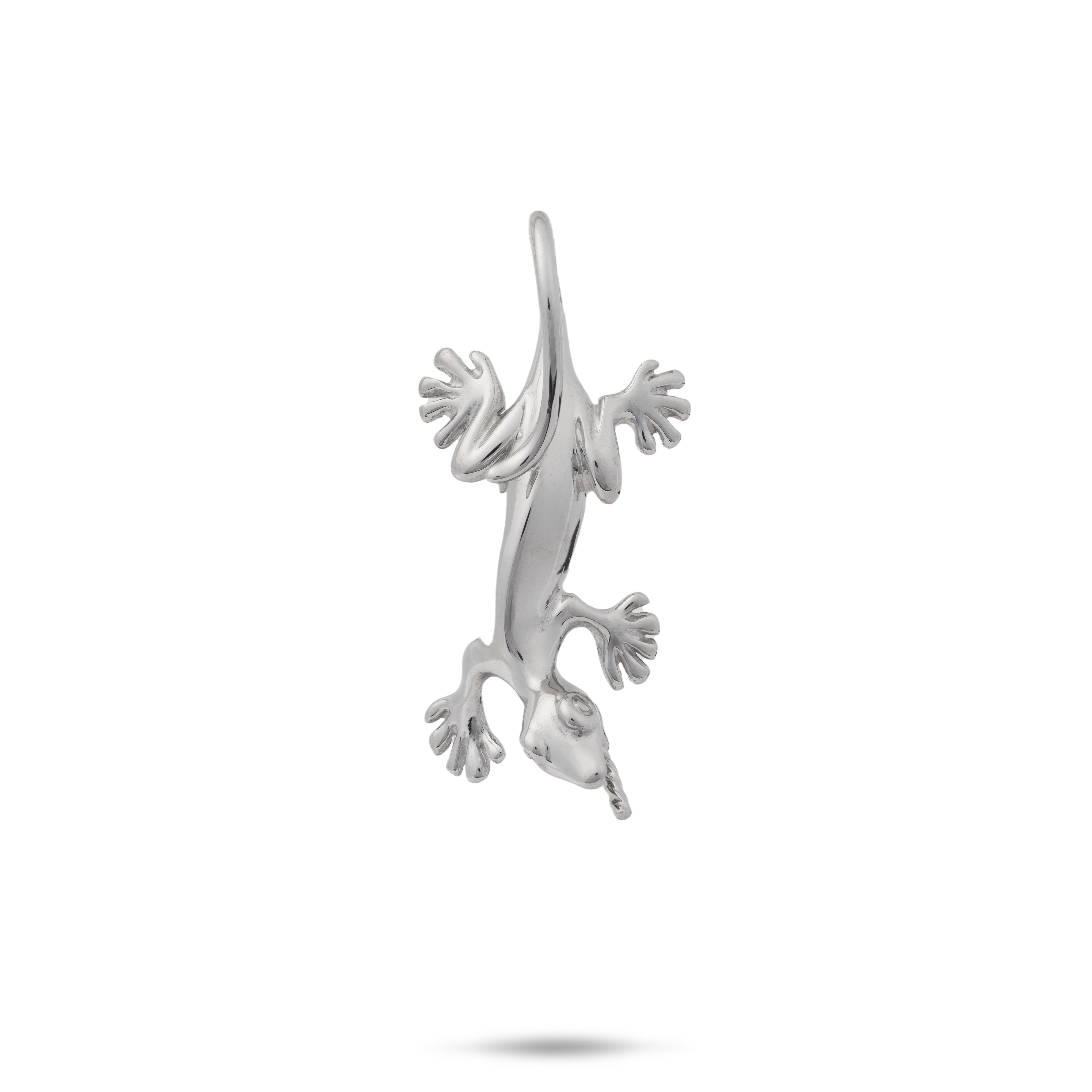Pick A Pearl Gecko Pendant in Sterling Silver - 28mm