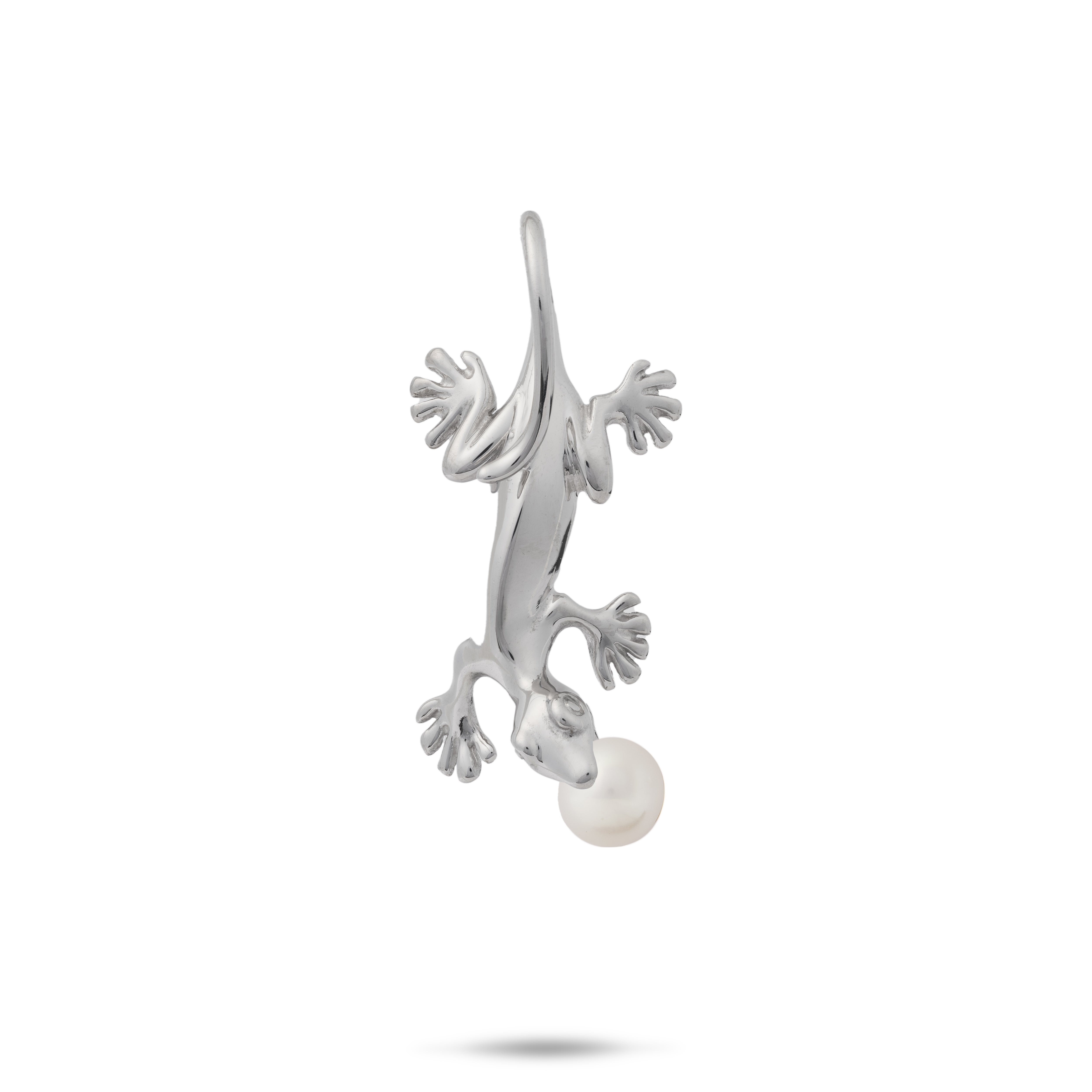 Pick A Pearl Gecko Pendant in Sterling Silver - 28mm