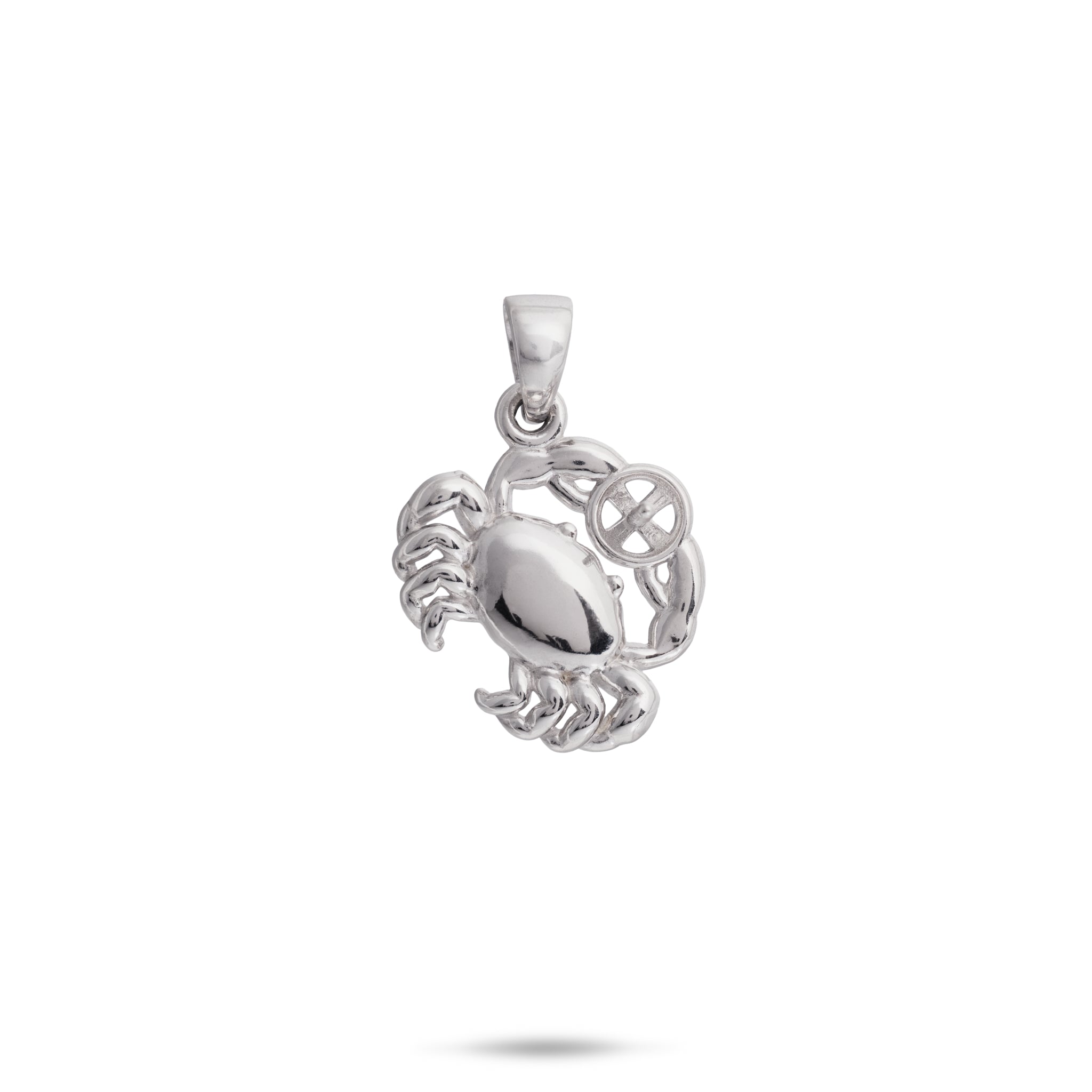 Pick A Pearl Crab Pendant in Sterling Silver - 15mm