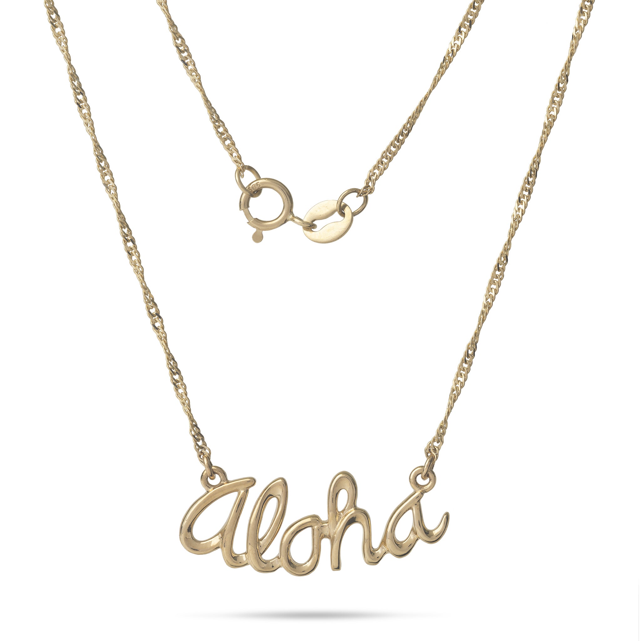 16 "" Aloha-Halskette in Gold