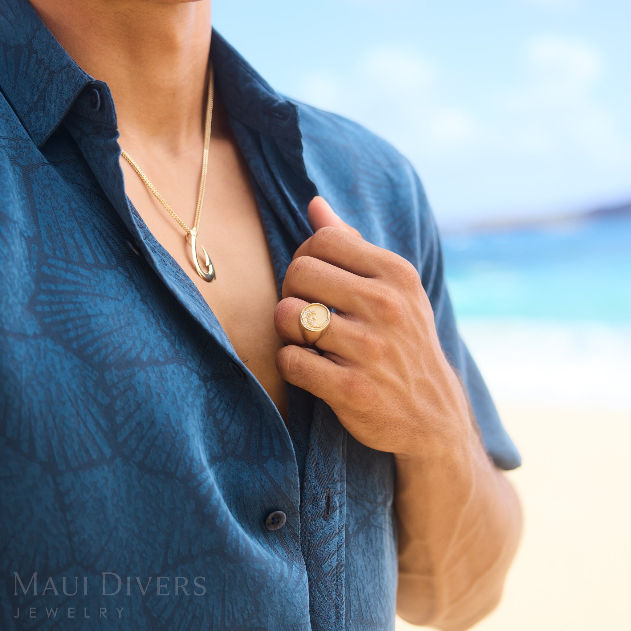 ゴールドのナルリングダイヤモンド - 18mm