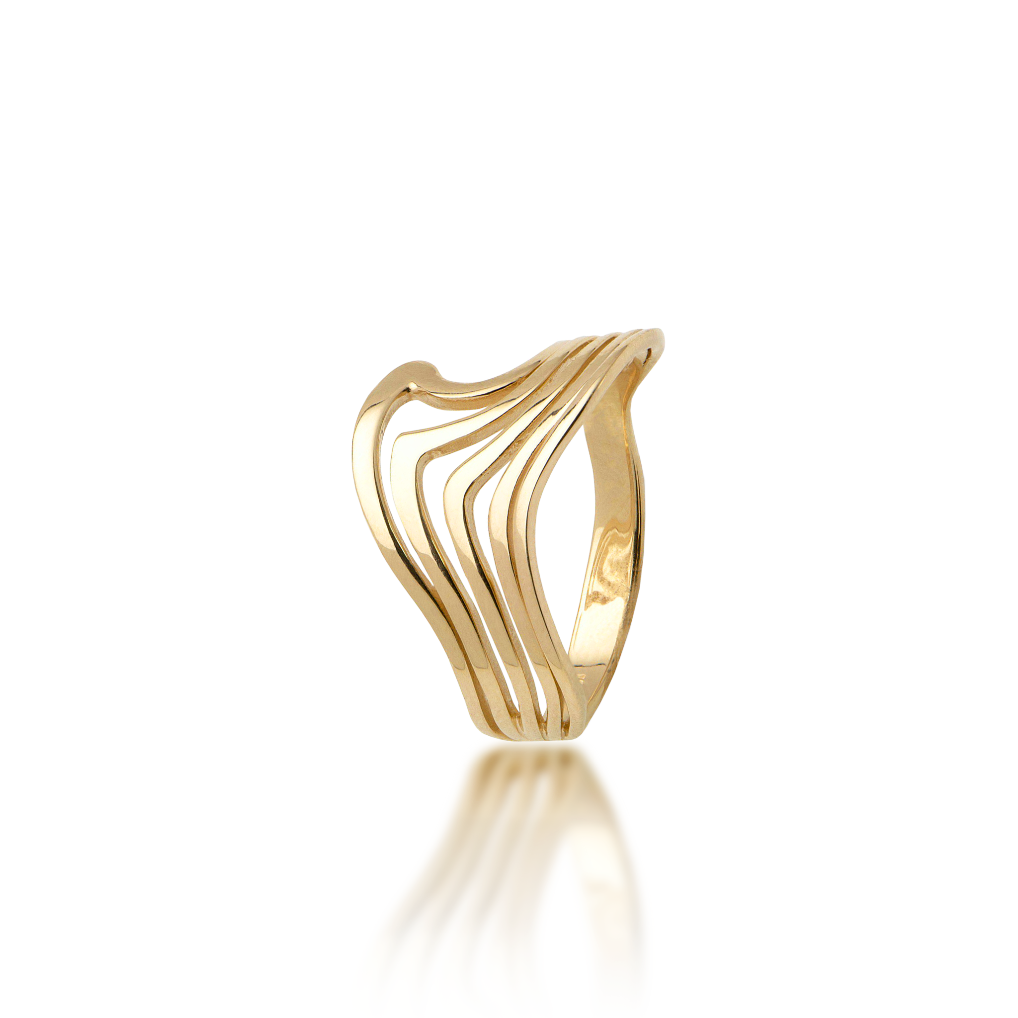 Abstract Nalu Ring in Gold - 11mm