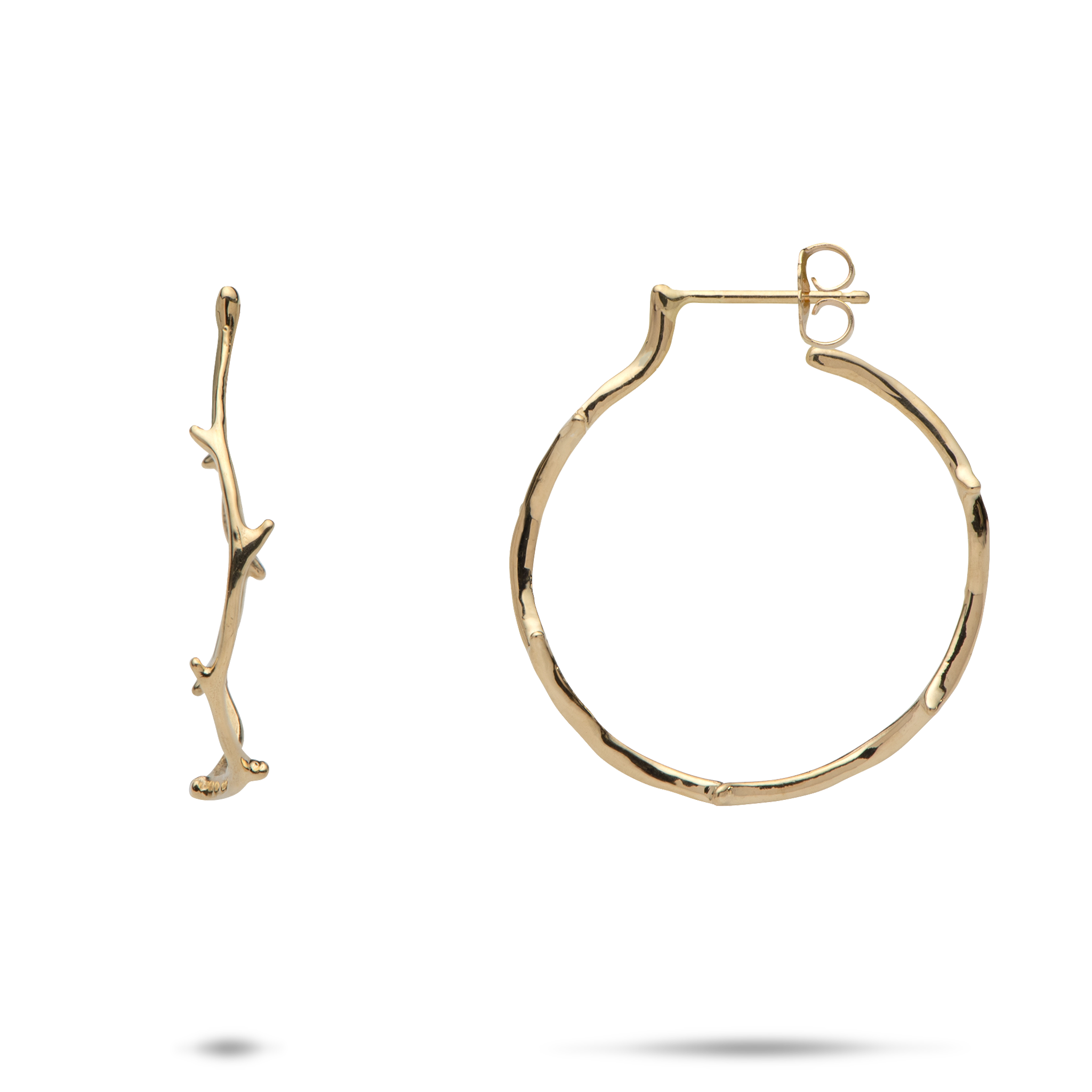 Heritage Hoop Earrings in Gold - 25mm