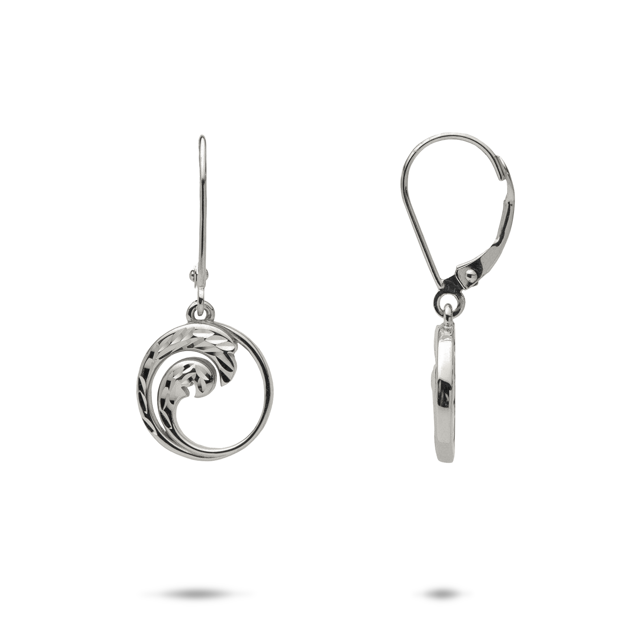 Nalu Earrings in White Gold - 12mm