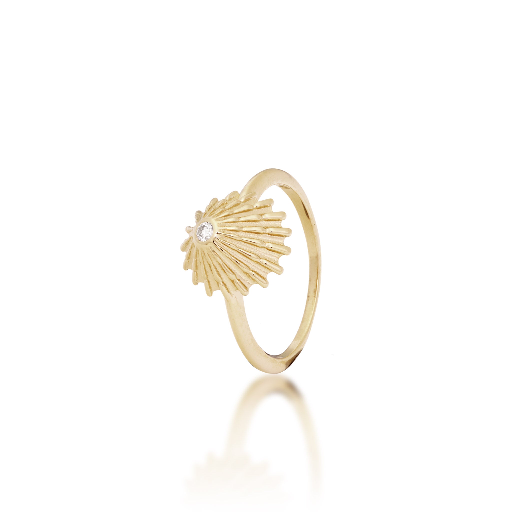 ʻOpihi Ring in Gold with Diamond - 12mm