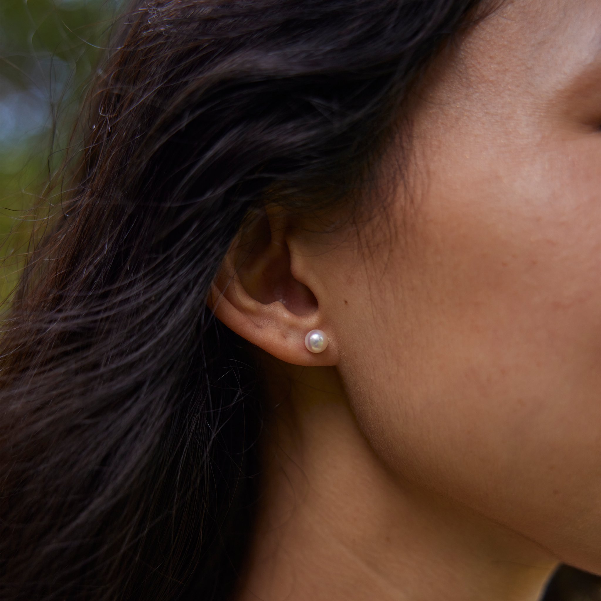 Akoya Pearlイヤリングの金 - 7-7.5mm