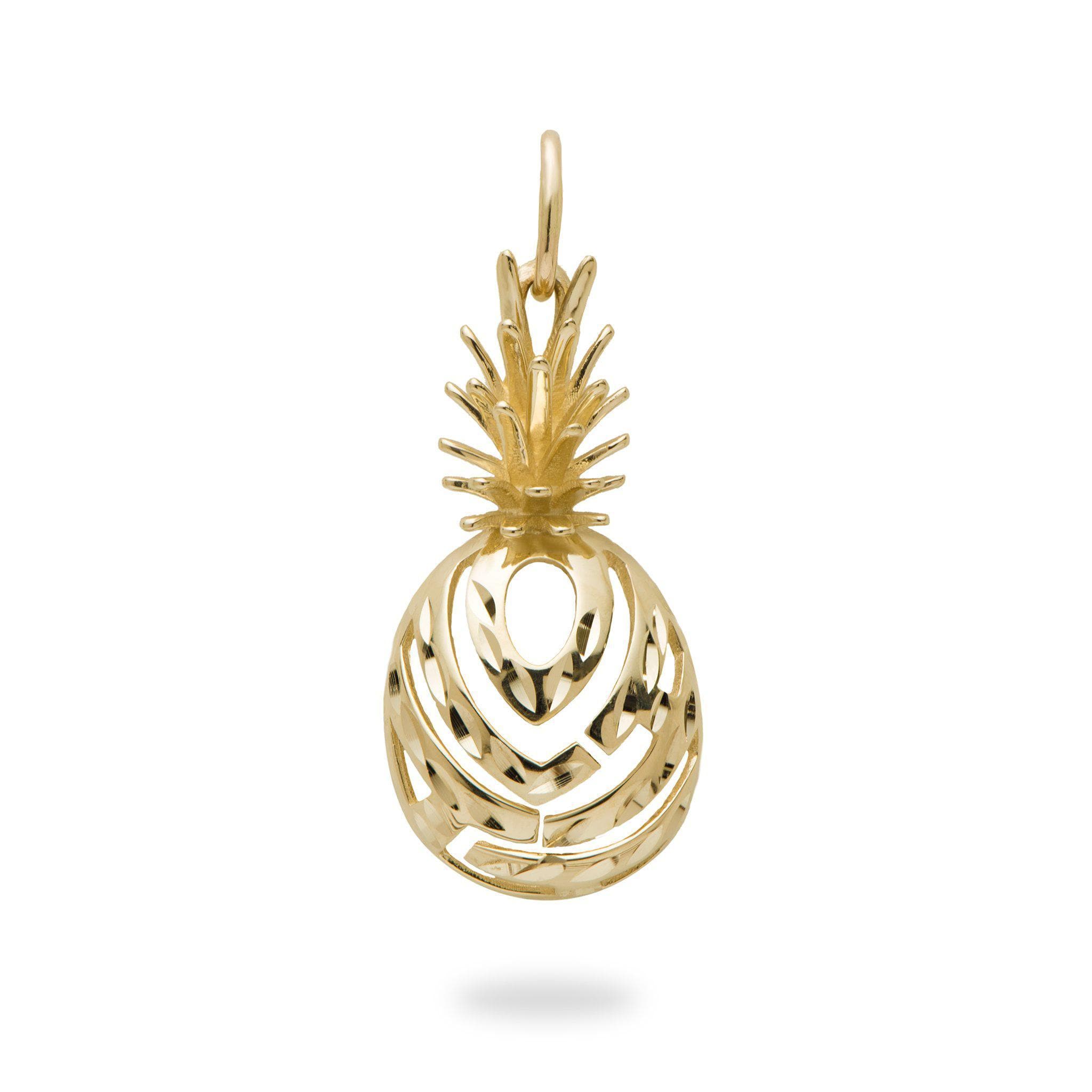 Aloha Pineapple Pendant in Gold-Maui Divers Jewelry