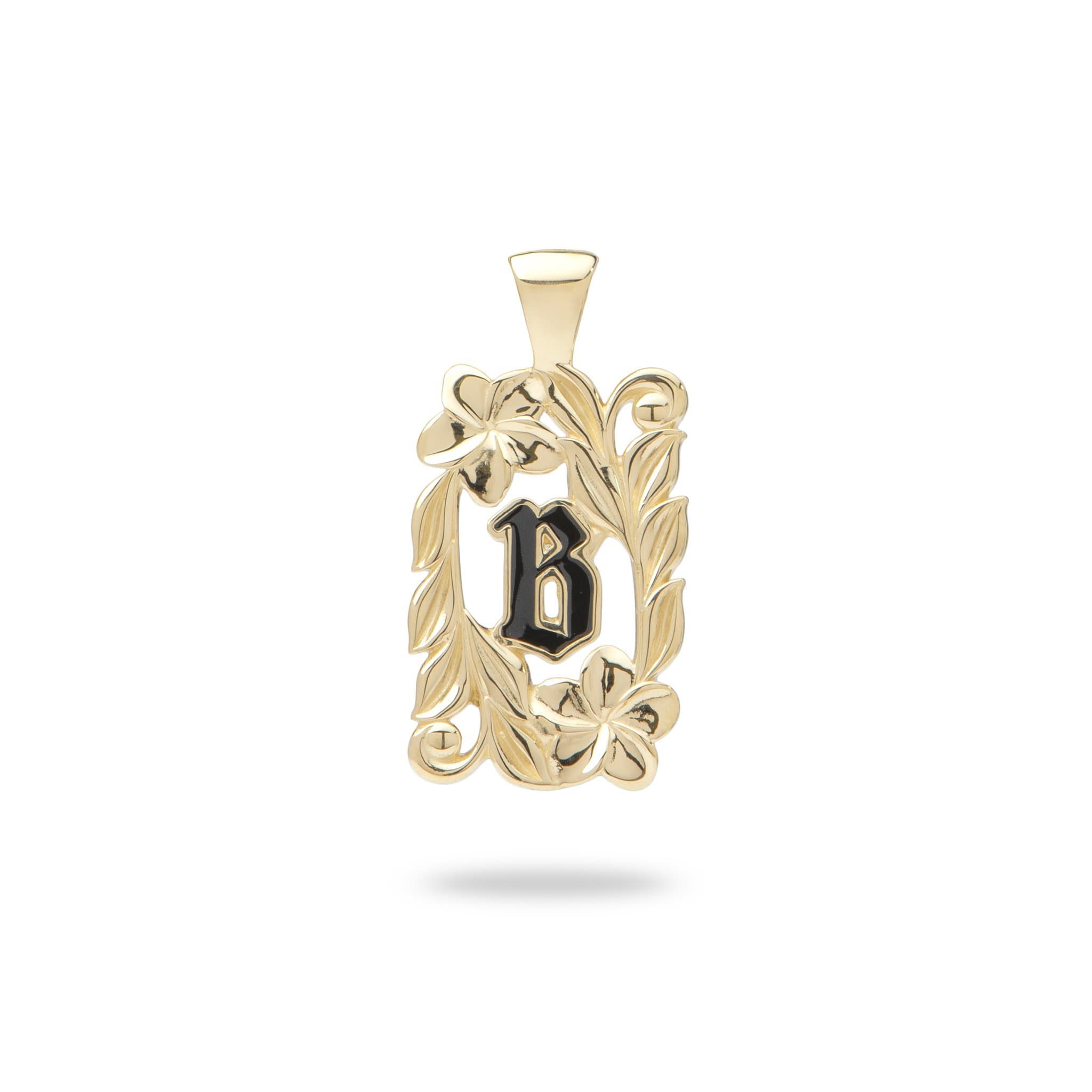 Special Order Hawaiian Heirloom Initial Pendant in Gold - 014-03615-B-14K