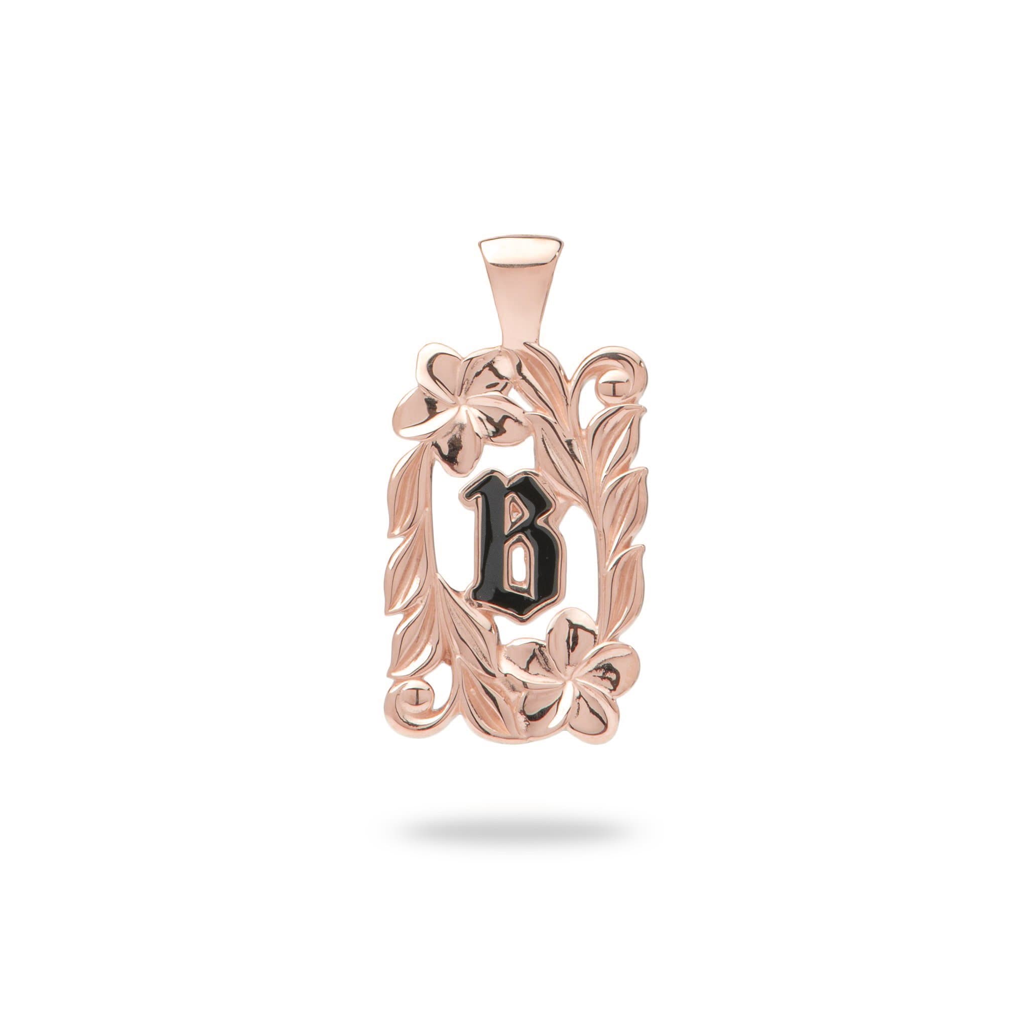 Special Order Hawaiian Heirloom Initial Pendant in Rose Gold - 014-03615-B-14R