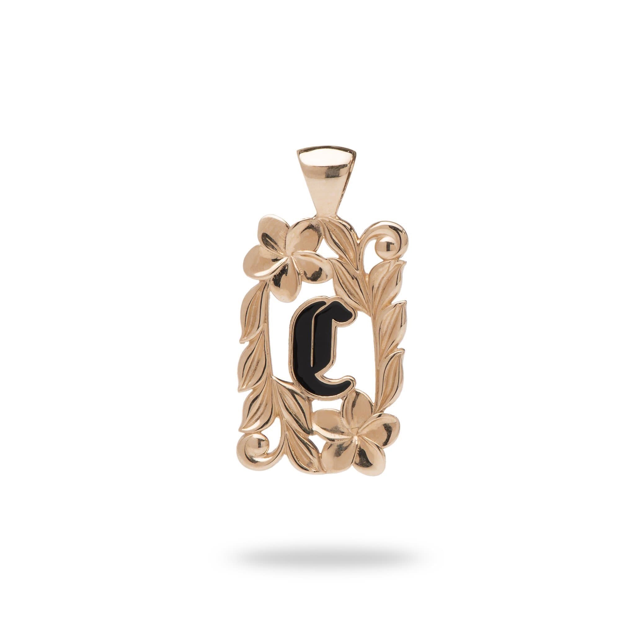 Special Order Hawaiian Heirloom Initial Pendant in Rose Gold - 014-03615-C-14R