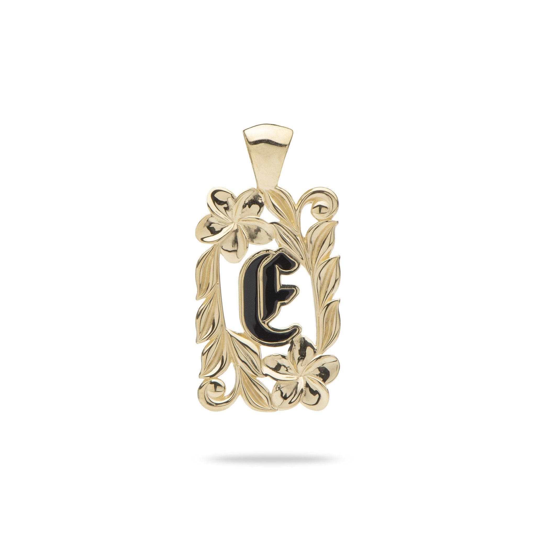 Special Order Hawaiian Heirloom Initial Pendant in Gold - 014-03615-E-14K