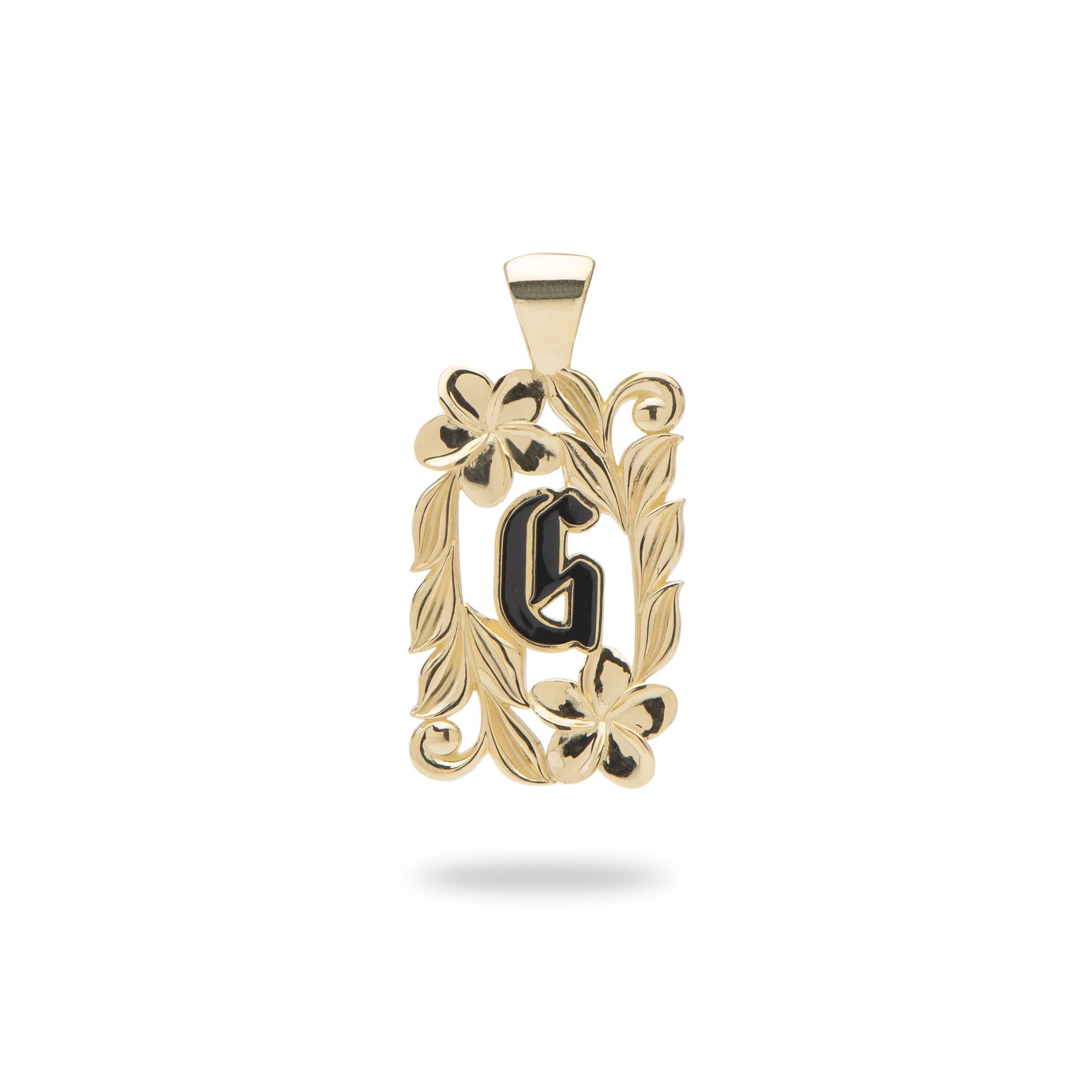 Special Order Hawaiian Heirloom Initial Pendant in Gold - 014-03615-G-14K