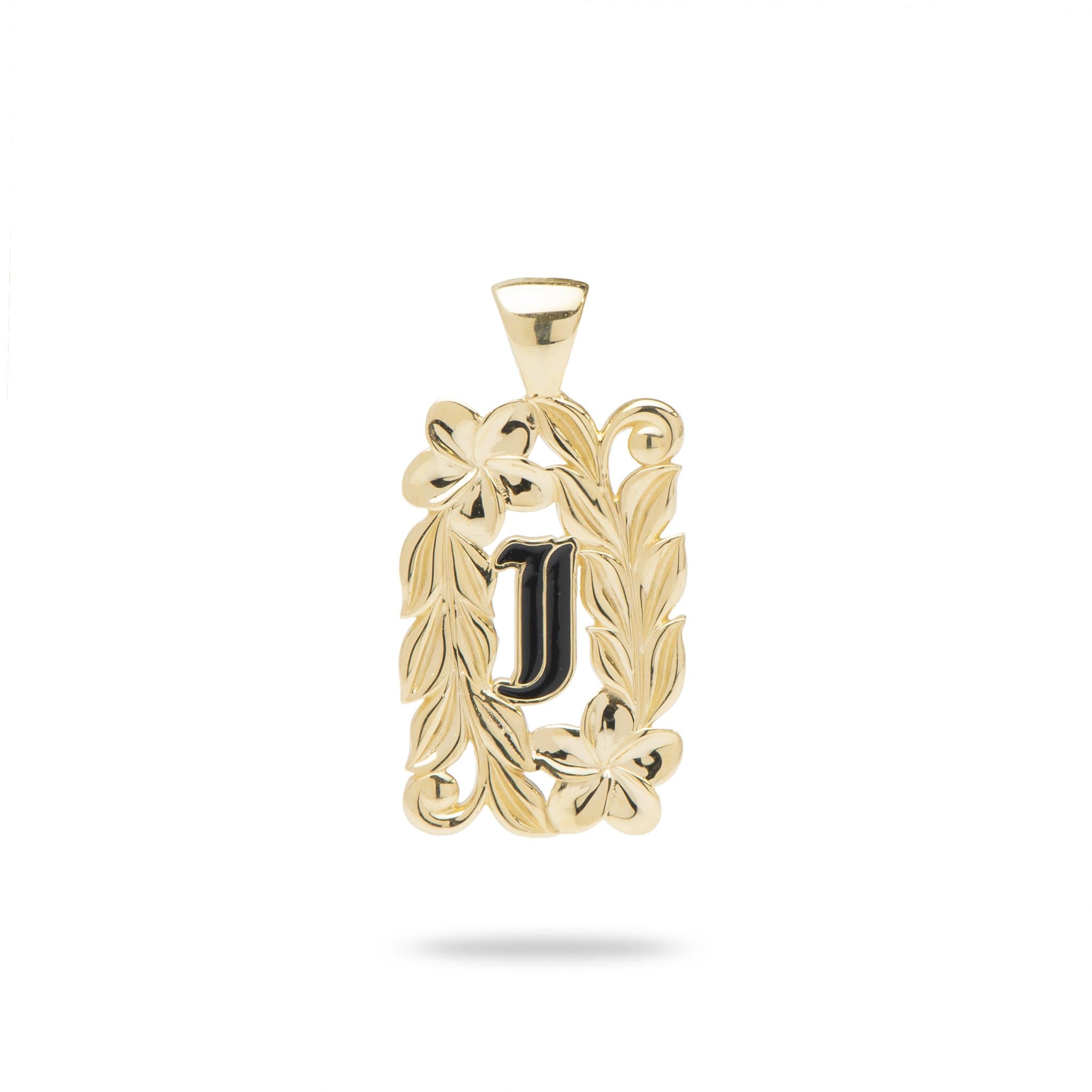 Special Order Hawaiian Heirloom Initial Pendant in Gold - 014-03615-J-14K