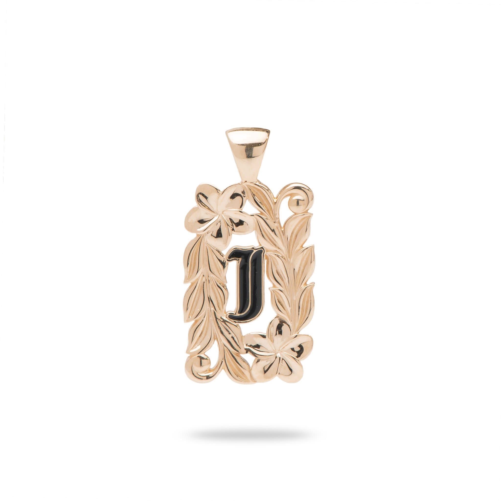 Special Order Hawaiian Heirloom Initial Pendant in Rose Gold - 014-03615-J-14R