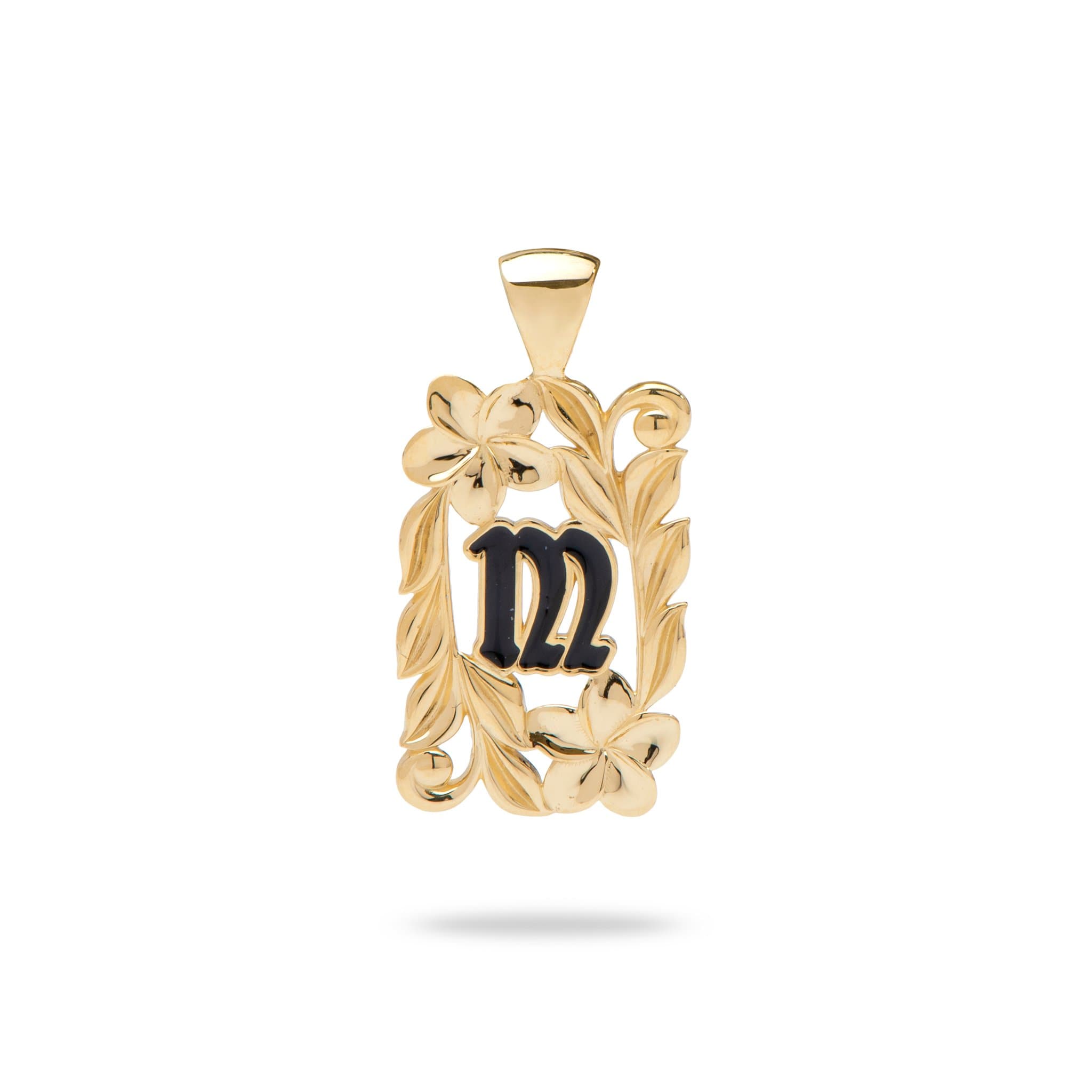 Special Order Hawaiian Heirloom Initial Pendant in Gold - 014-03615-M-14K