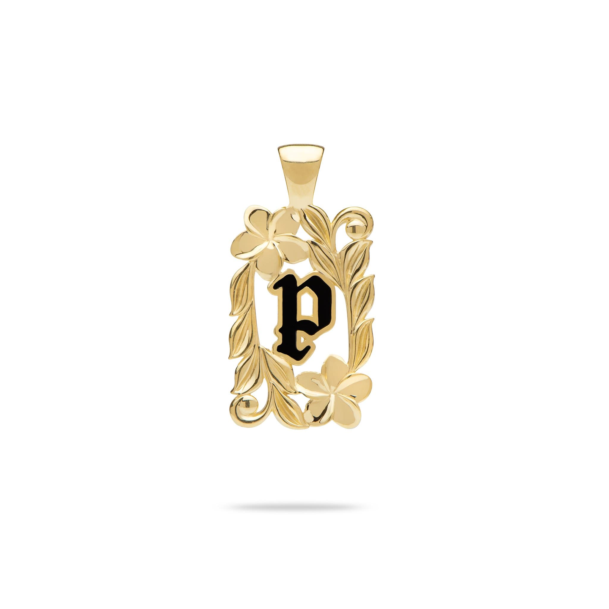 Special Order Hawaiian Heirloom Initial Pendant in Gold - 014-03615-P-14K