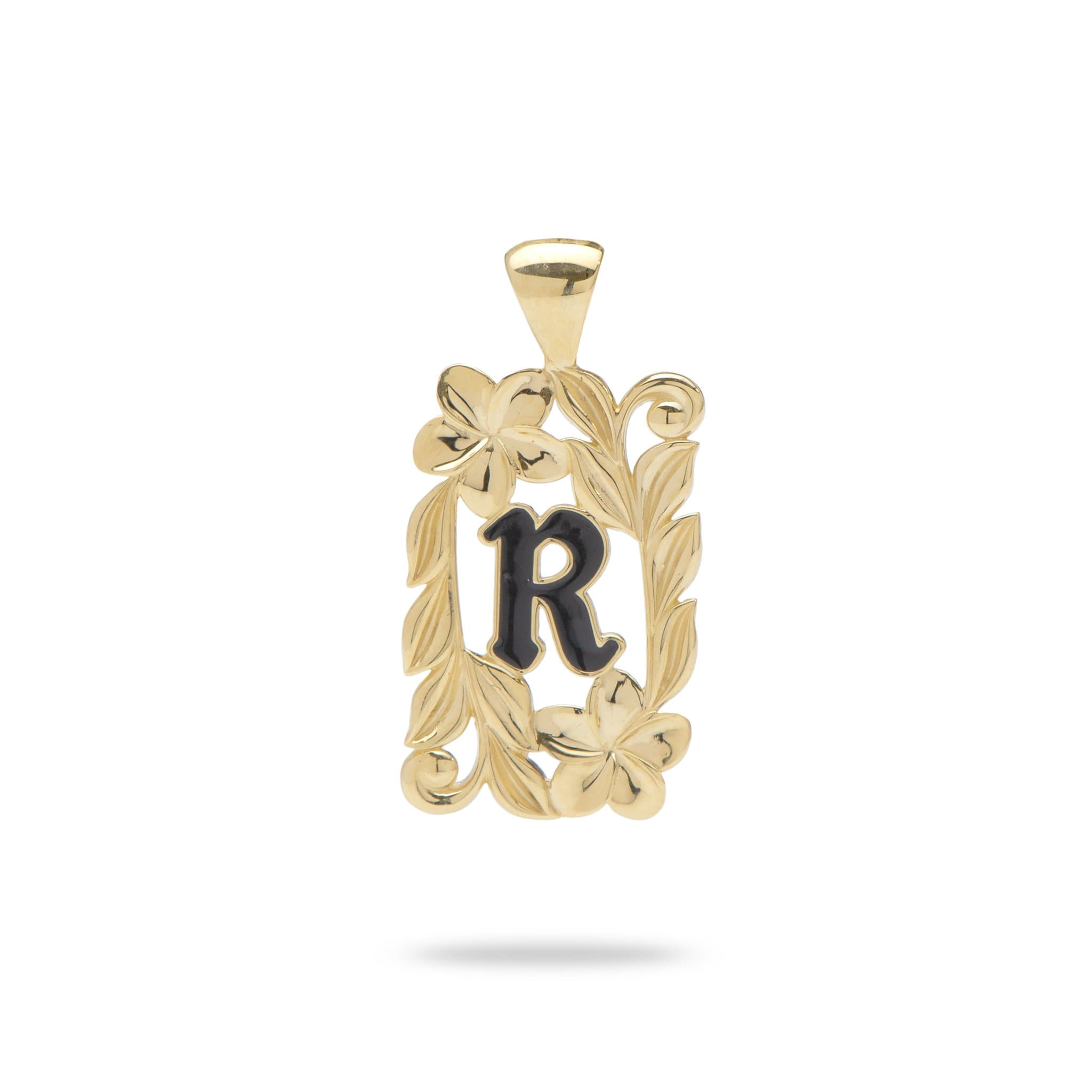 Special Order Hawaiian Heirloom Initial Pendant in Gold - 014-03615-R-14K