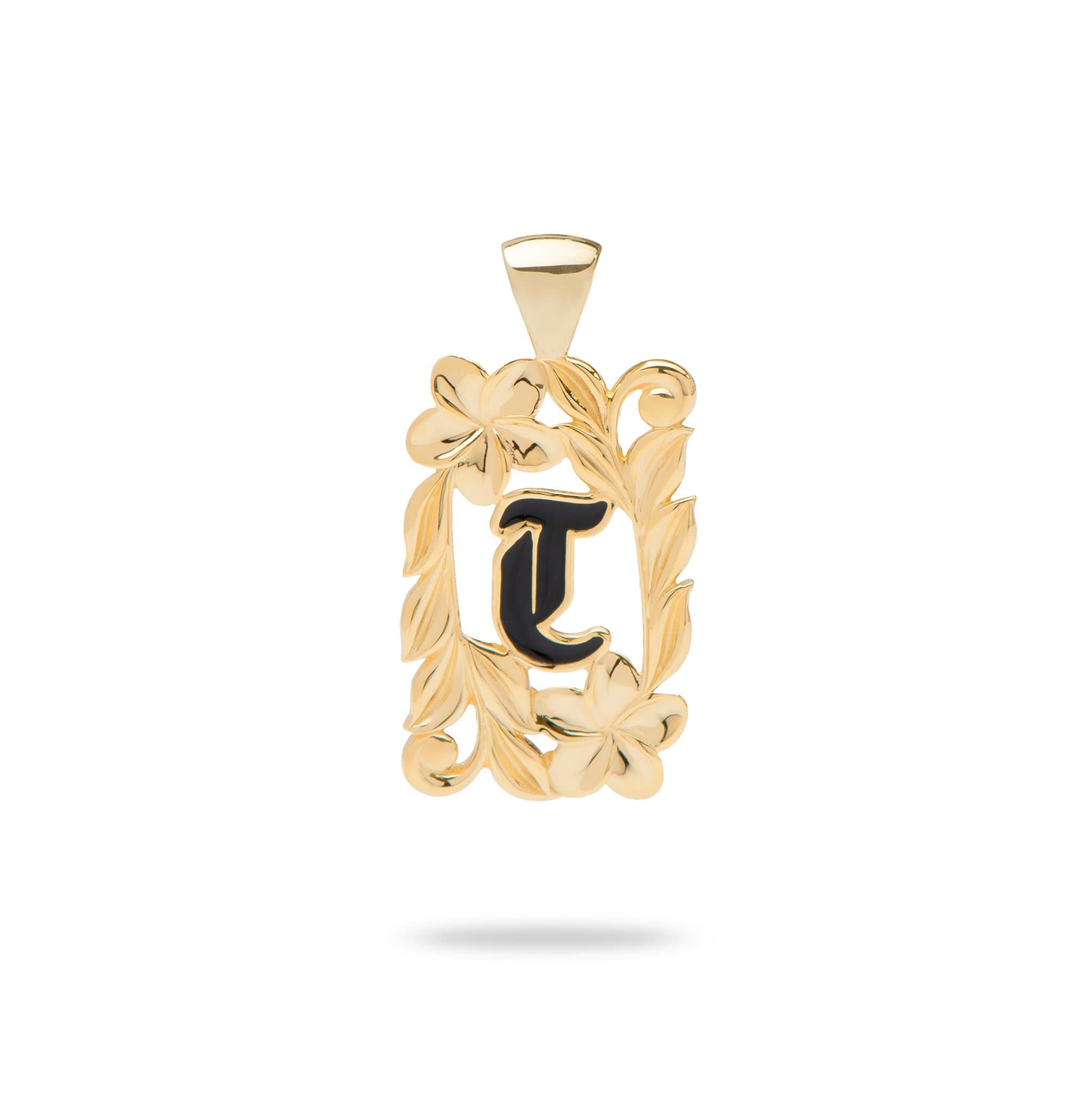 Special Order Hawaiian Heirloom Initial Pendant in Gold - 014-03615-T-14K
