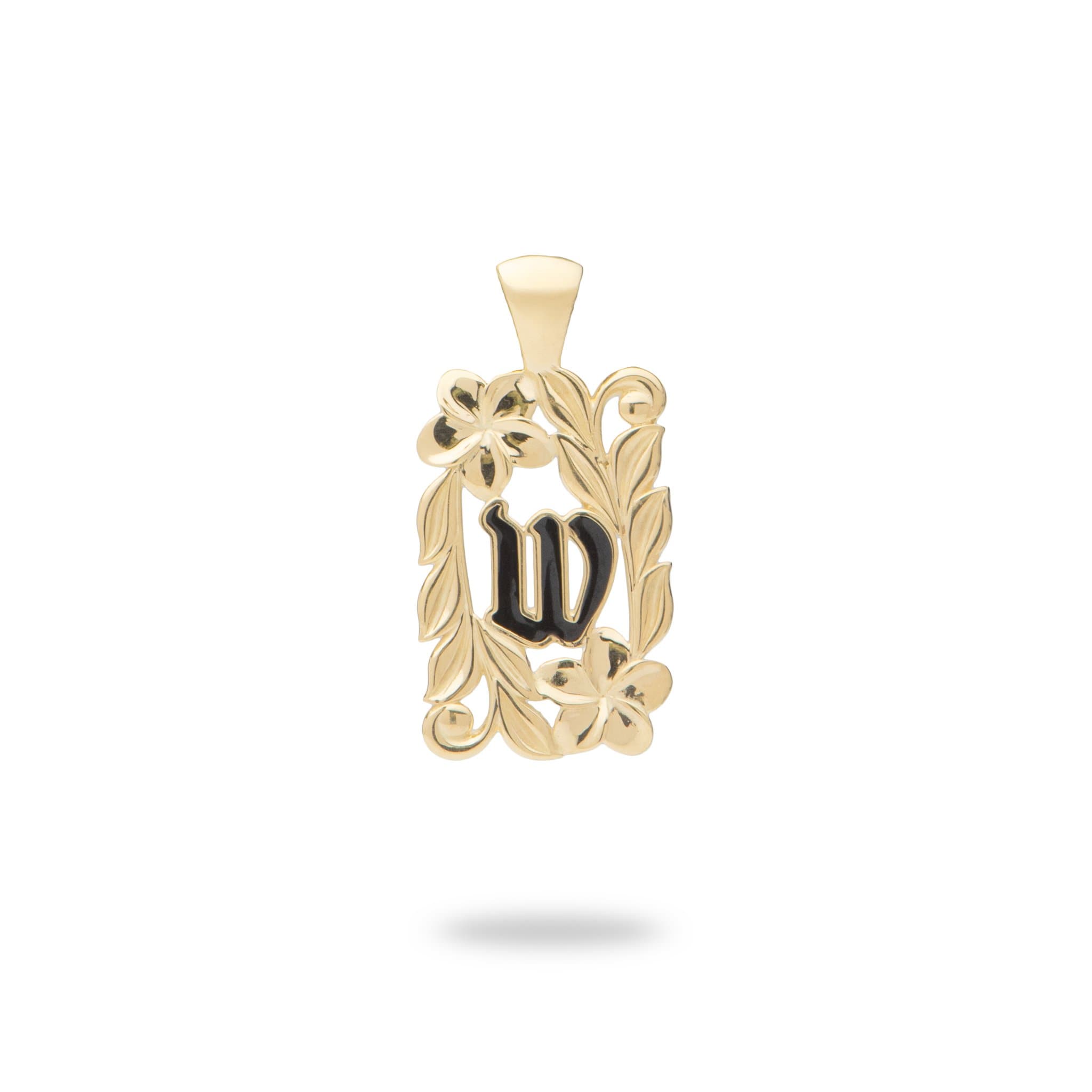 Special Order Hawaiian Heirloom Initial Pendant in Gold - 014-03615-W-14K