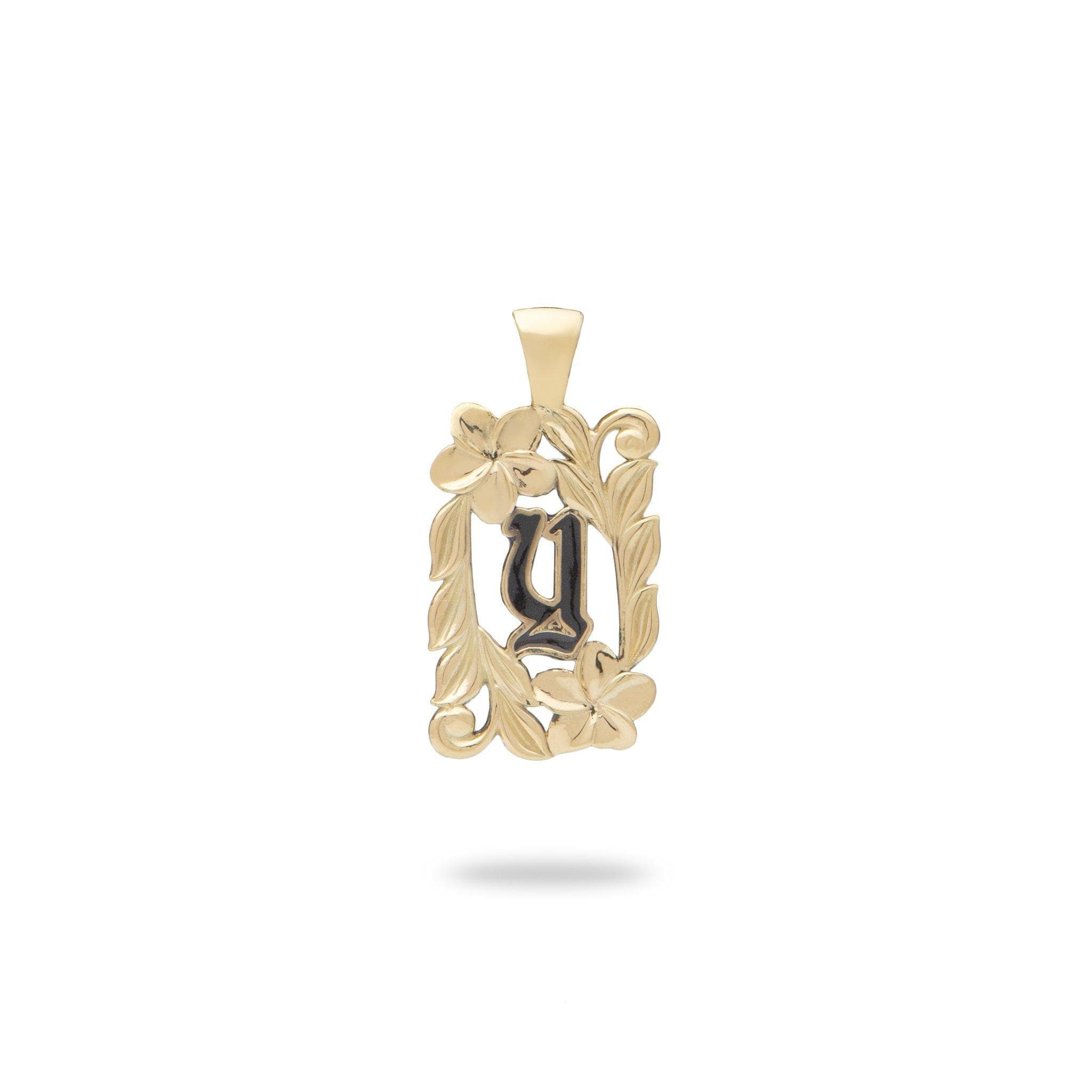 Special Order Hawaiian Heirloom Initial Pendant in Gold - 014-03615-Y-14K