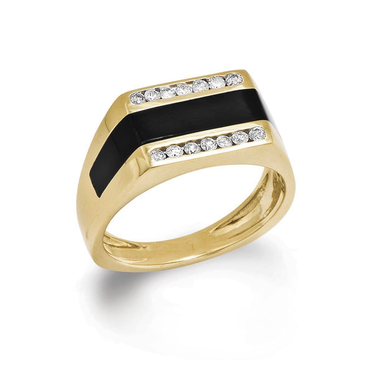 Black Coral Ring with Diamonds in Gold-Maui Divers Jewelry
