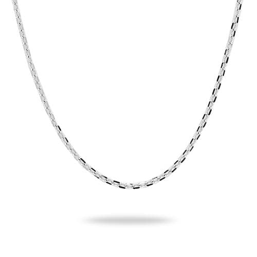 24" Adjustable Cable Chain in 14K White Gold - 1mm - Maui Divers Jewelry