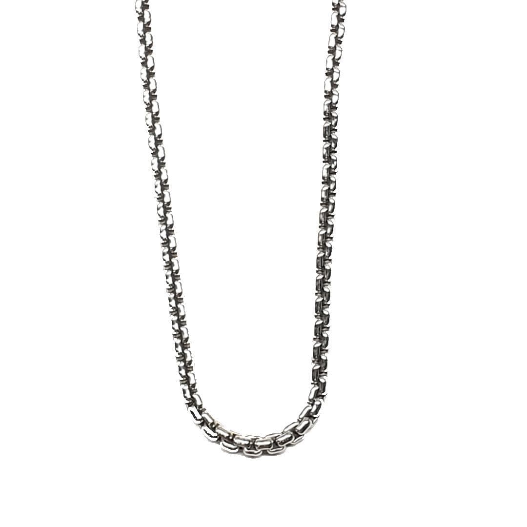 22" 2.5mm "Round Box" Chain in Sterling Silver - Maui Divers Jewelry