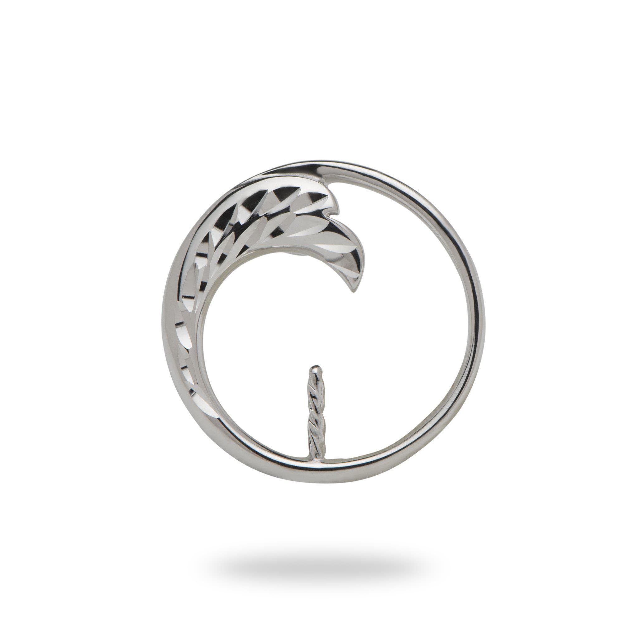 Pick A Pearl Nalu Pendant in White Gold - 18mm - Maui Divers Jewelry