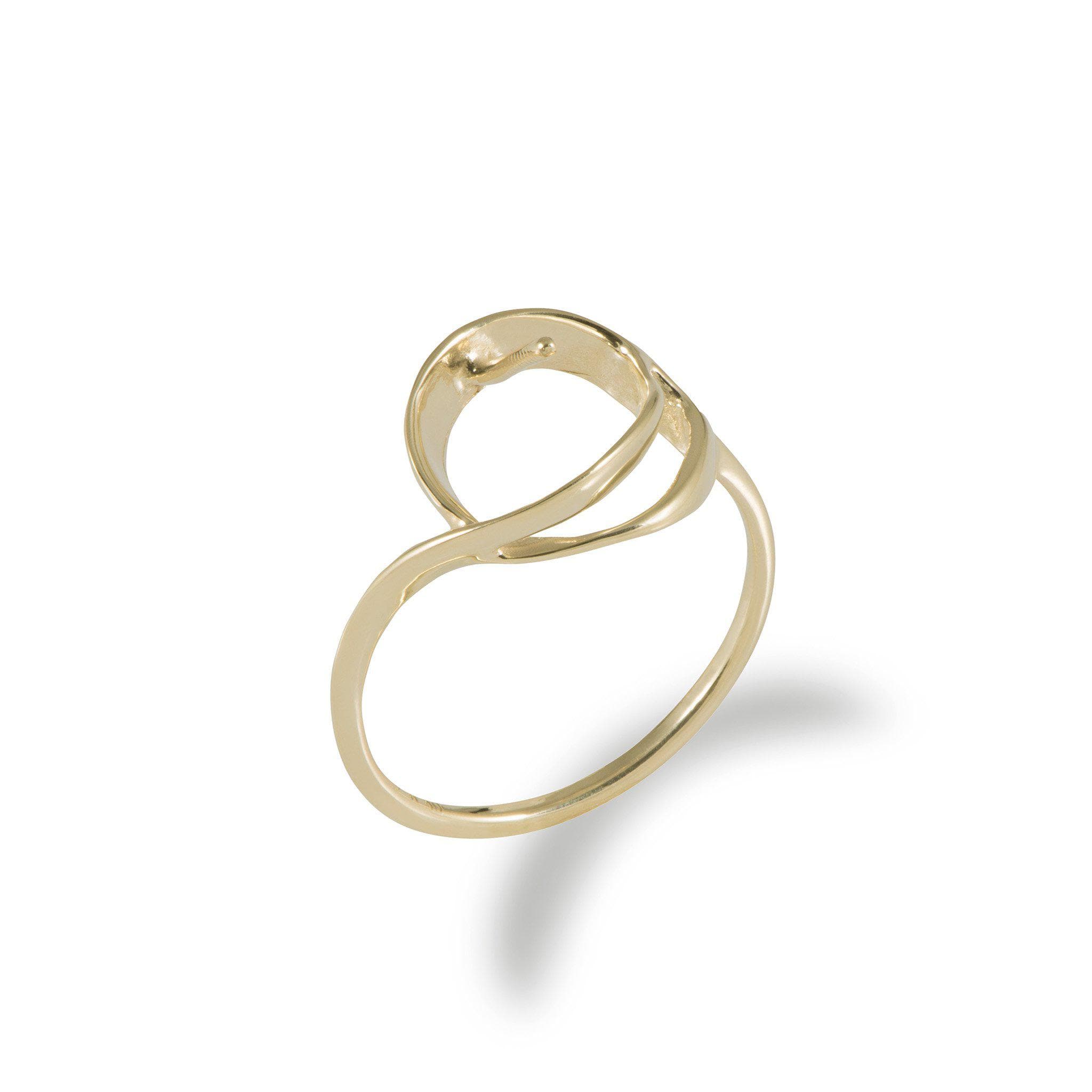 10Kイエローゴールド渦巻きリング - Maui Divers Jewelry