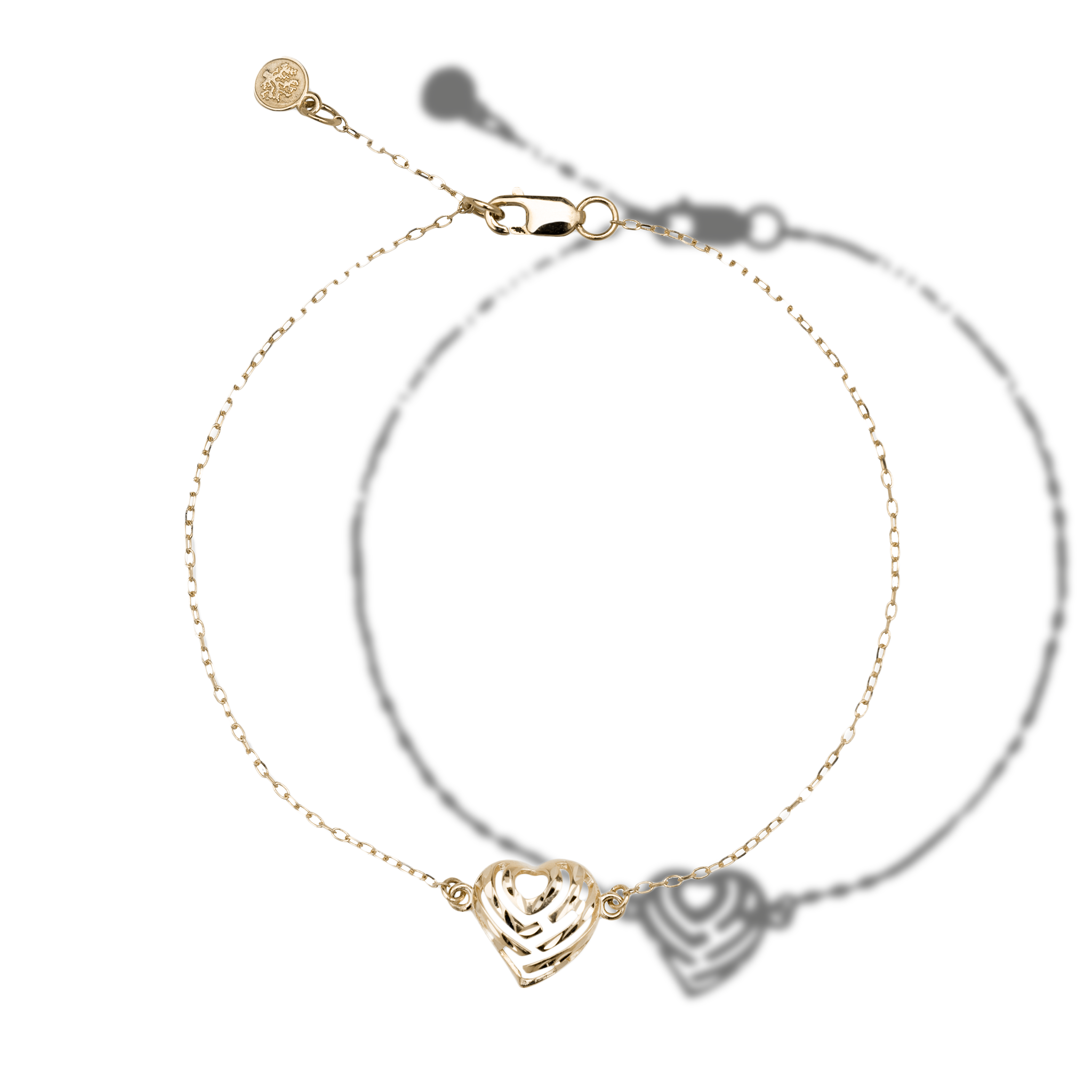 Aloha Heart Bracelet in Gold - 11mm