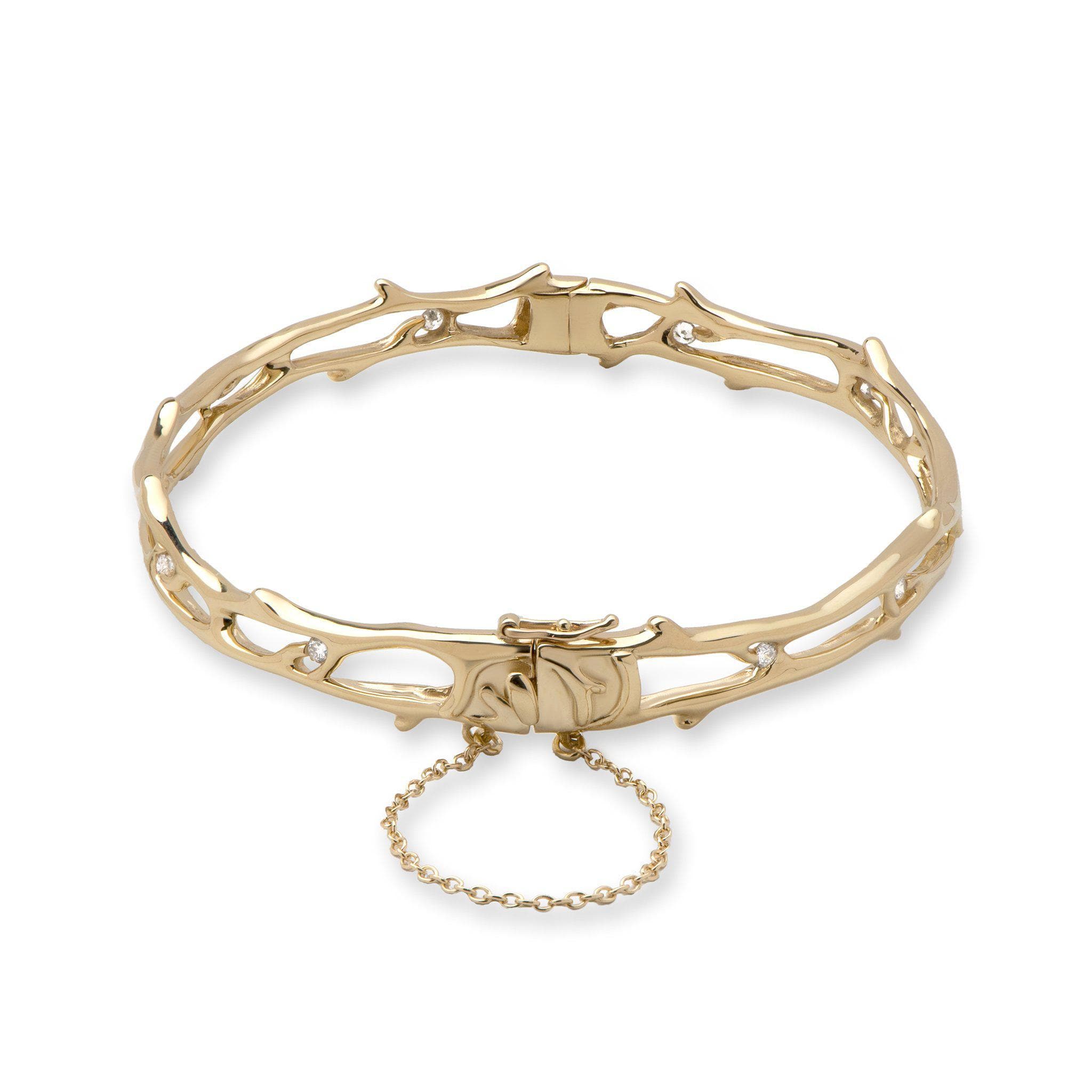 Hawaiian Heritage Bracelet in Gold with Diamonds-Maui Divers Jewelry