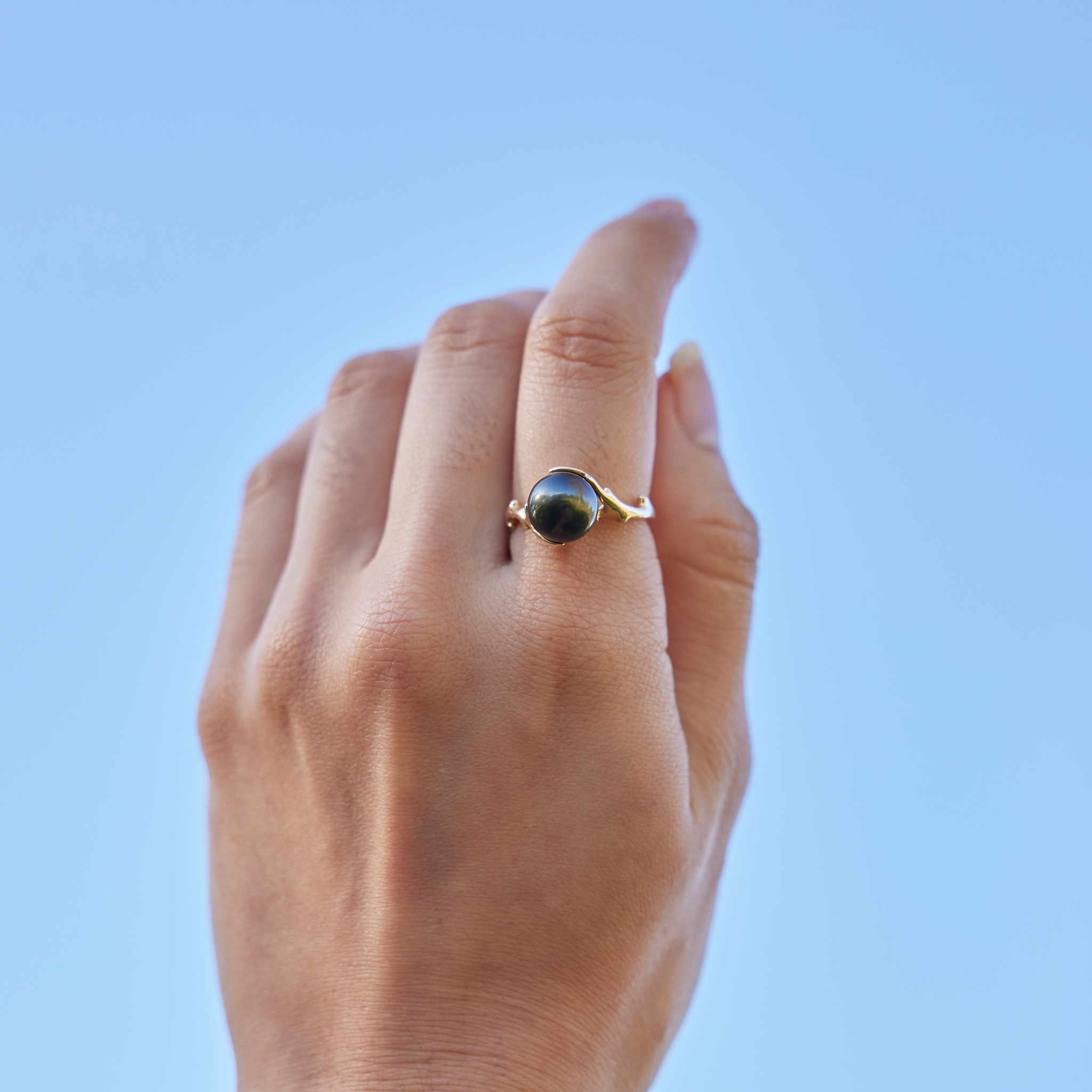 Heritage Tahitian Pearl Ring in Gold -9-10mm