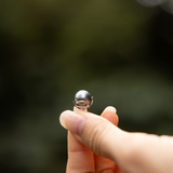 Heritage Tahitian Black Pearl Earrings in White Gold - 9-10mm