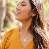 E Hoʻāla Akoya Pearl Pendant in Gold with Diamonds - 22mm