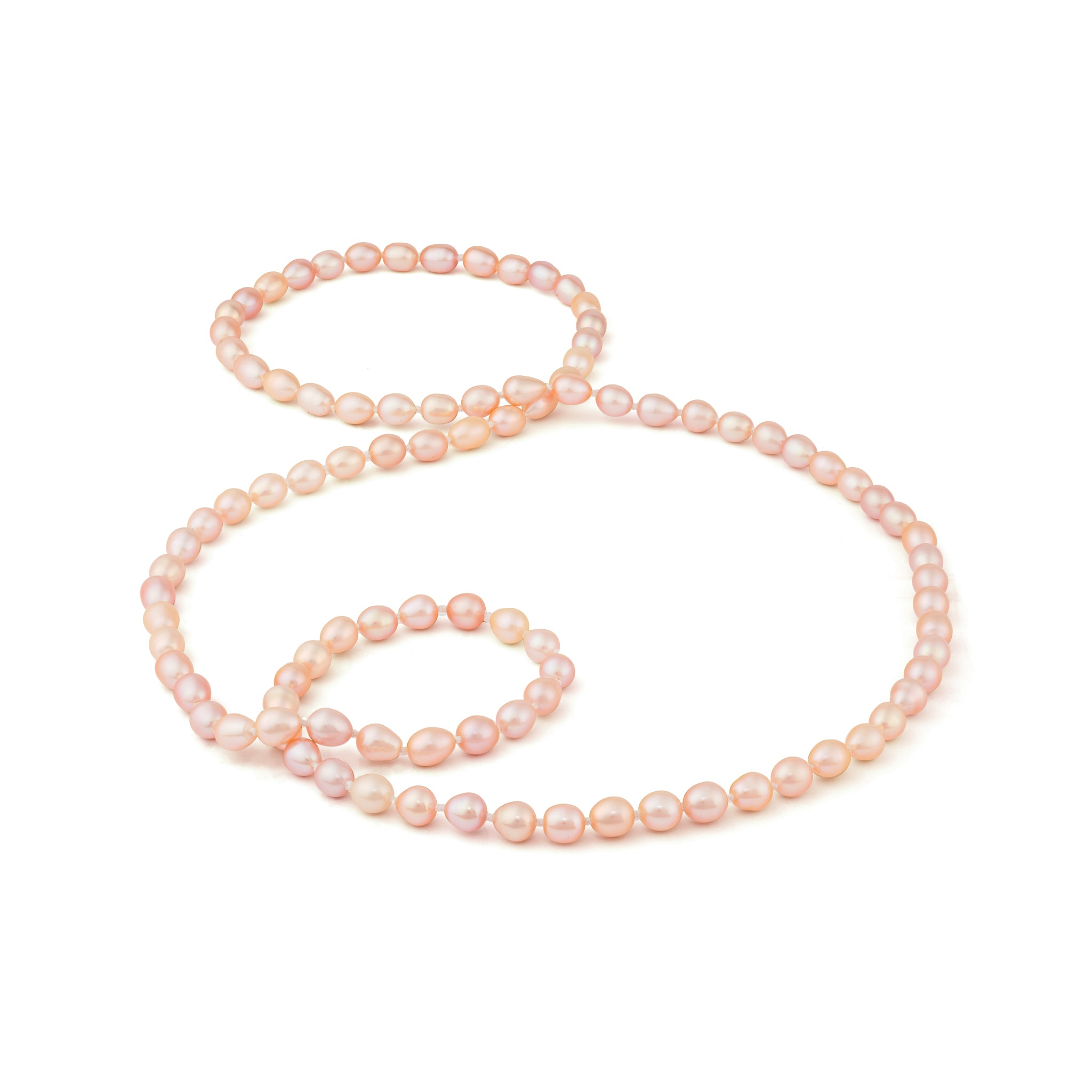 38" Peach Freshwater Pearl Strand - 7-8mm