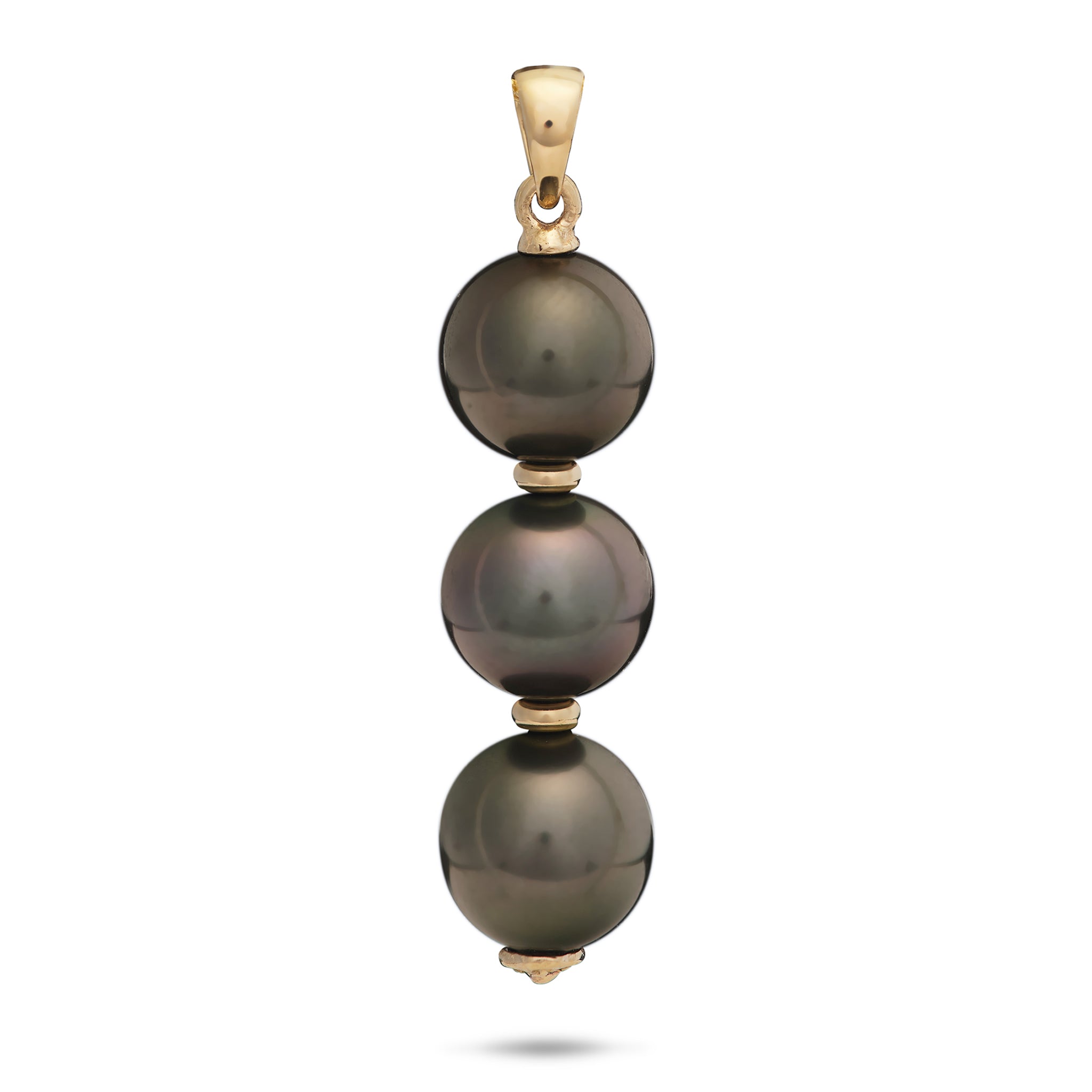 Tahitian Black Pearl Pendant in Gold - 10-11mm