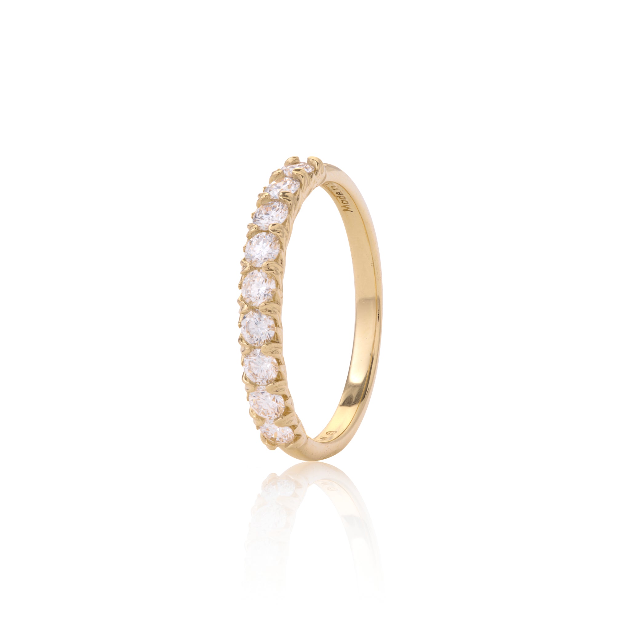 Hidden Hawaiʻi Maile Anniversary Ring in Gold with  Lab Grown Diamonds - 3mm