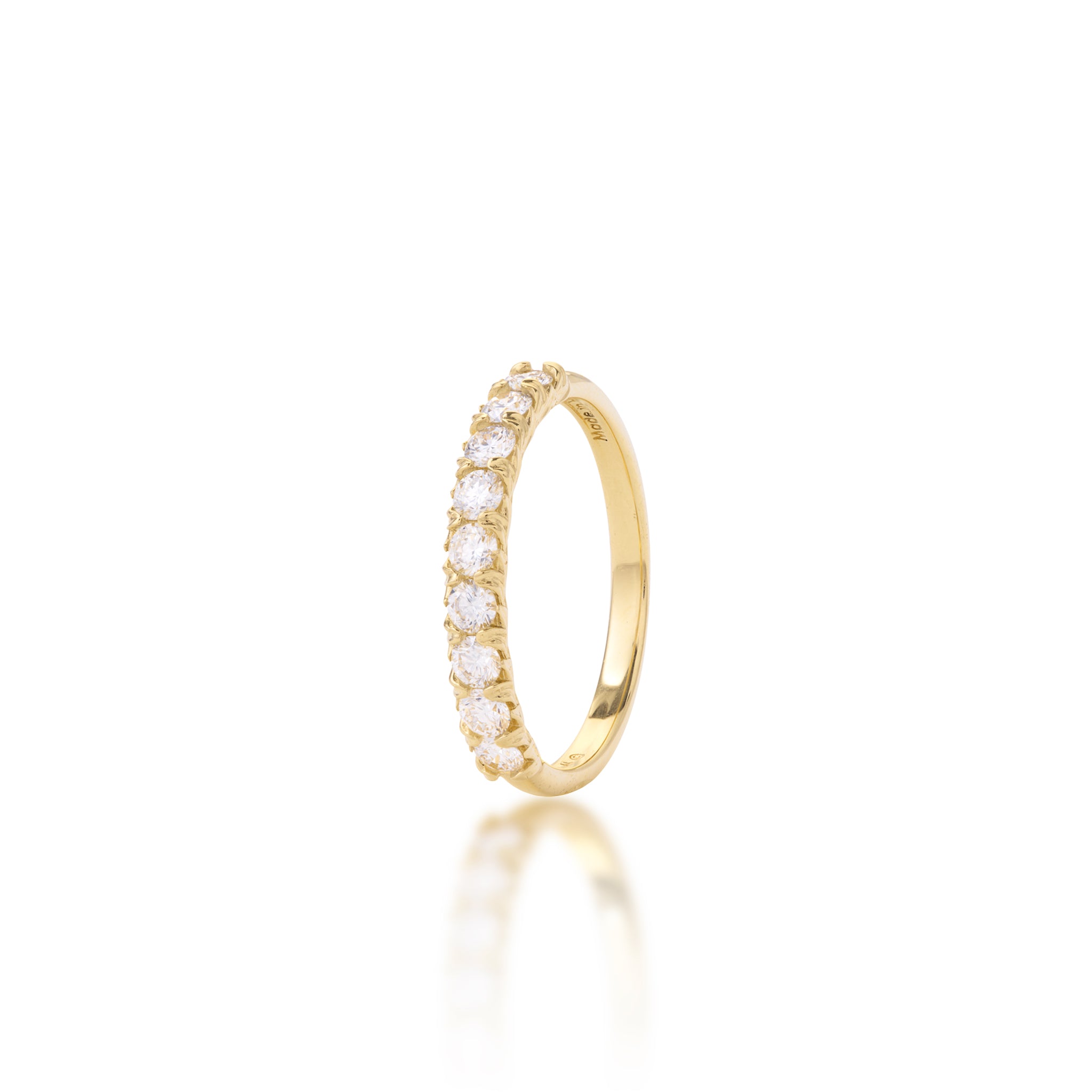 Hidden Hawaiʻi Maile Anniversary Ring in Gold with  Lab Grown Diamonds - 3mm