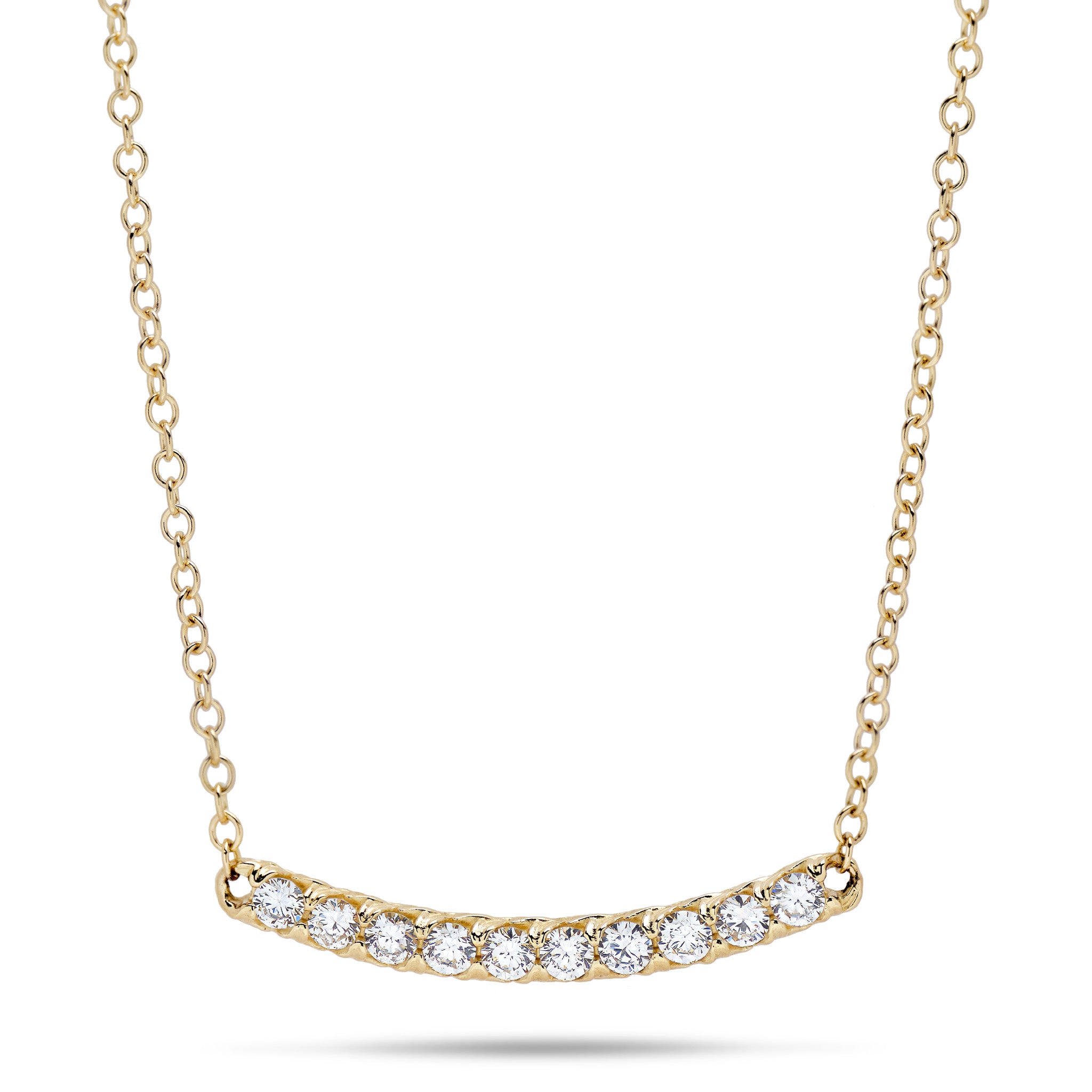 Hidden Hawaiʻi Maile Lab Grown Diamond Necklace in 14k Yellow Gold