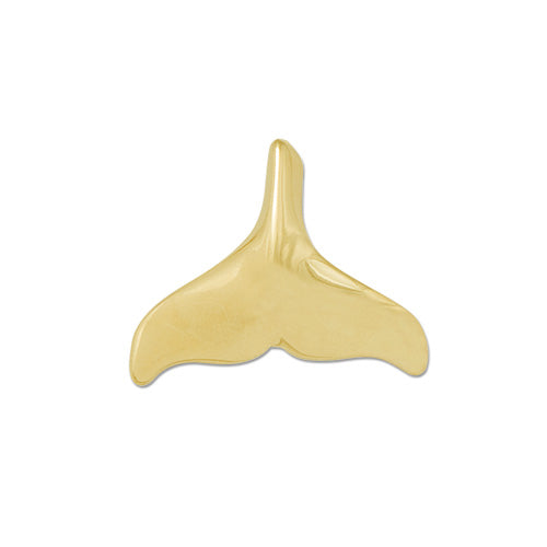 Whale Tail Pendant in gold - 16mm - Maui Divers Jewelry