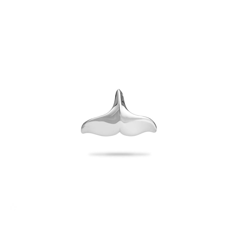 Whale Tail Pendant in White Gold