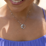 Nalu Pendant in White Gold - 18mm