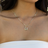 Fish Hook Pendant in Gold - 24mm on Neckline