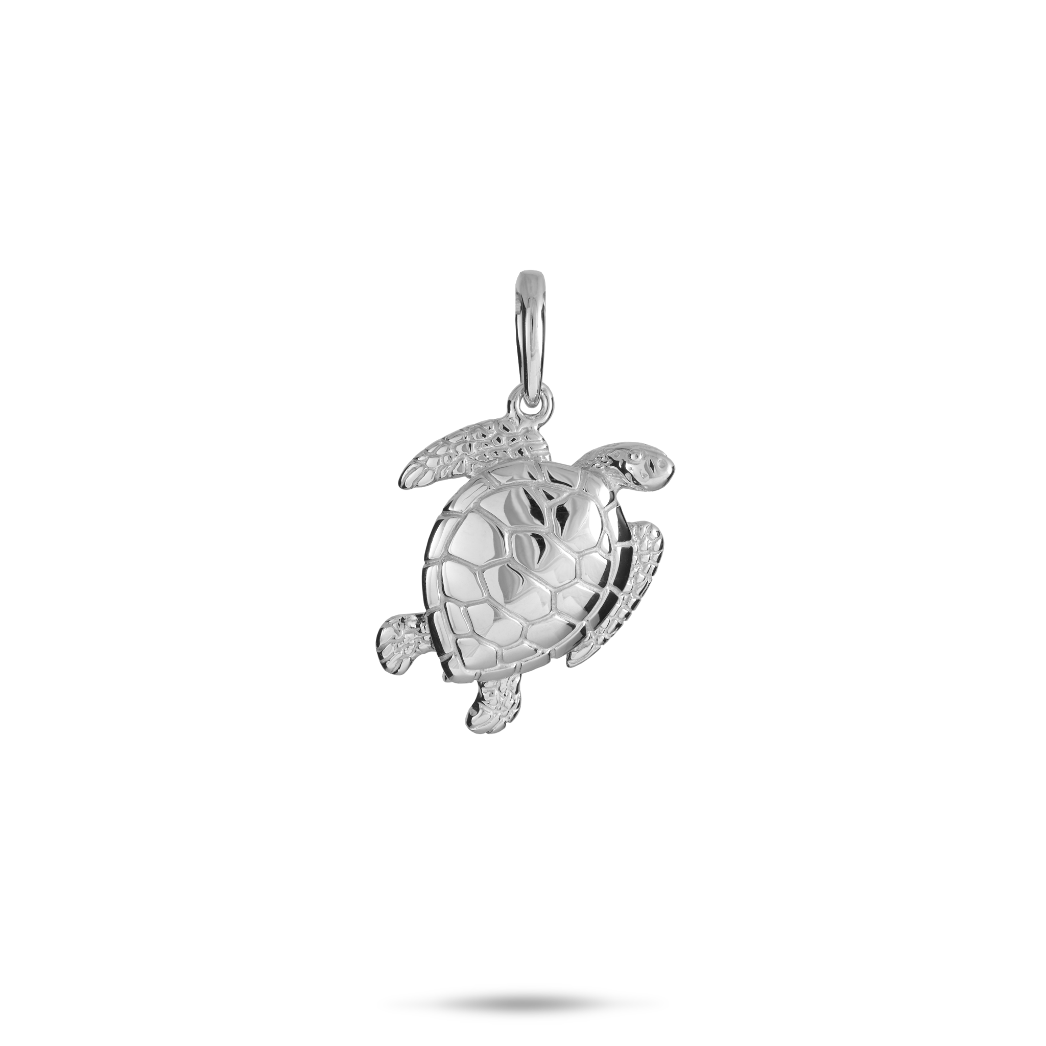 Honu Pendant in White Gold - 18mm