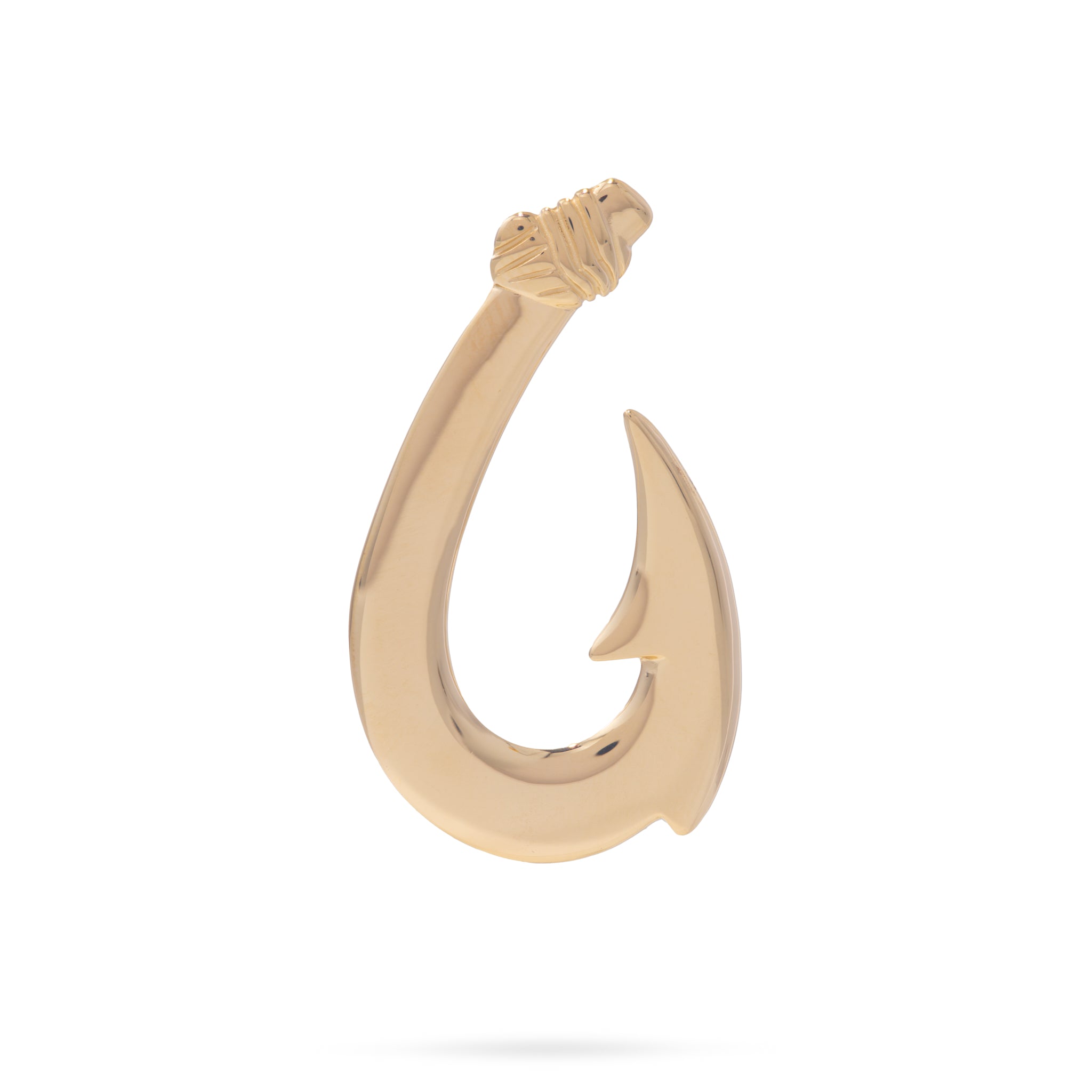 Fish Hook Pendant in Gold - 35mm