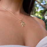 Honu Ohana (Family) Pendant in Gold - 19mm